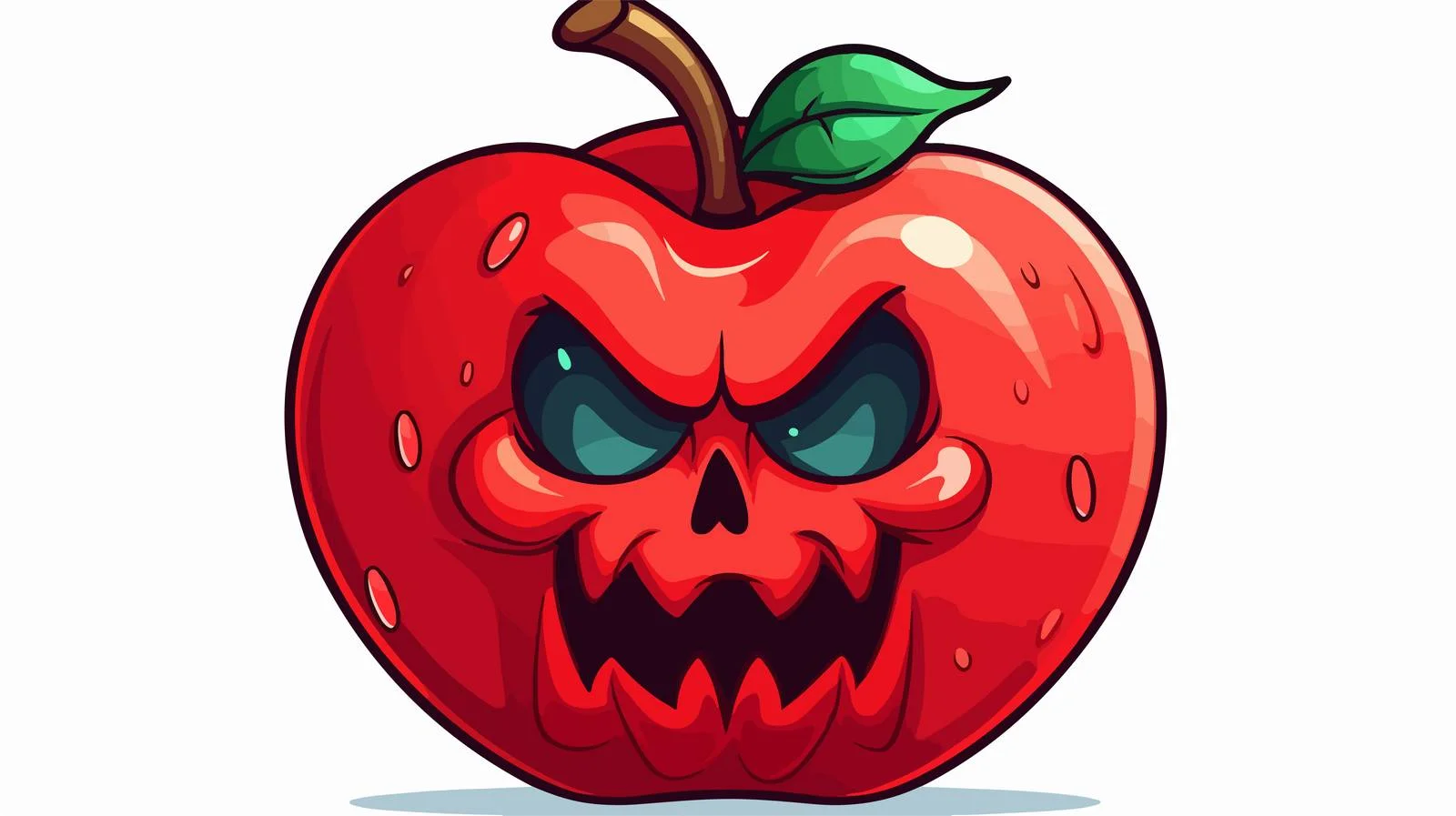 Cartoon Poison Apple Vector Illustration — free download from Dotvec