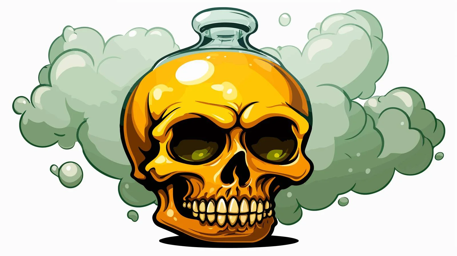 Cartoon Poison Thought Bubble Vector Illustration — free download from Dotvec