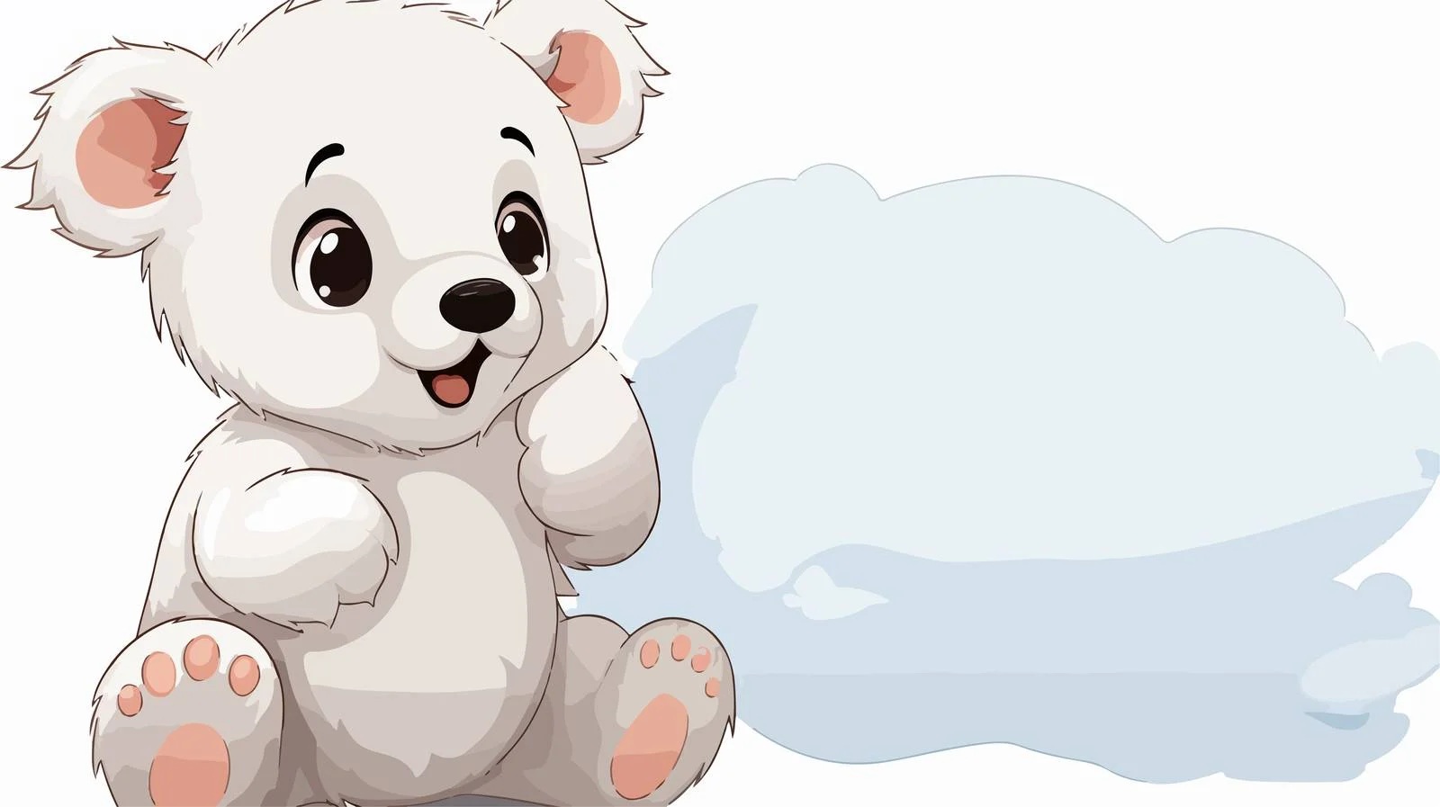 Playful Polar Bear Cub Illustration — free download from Dotvec