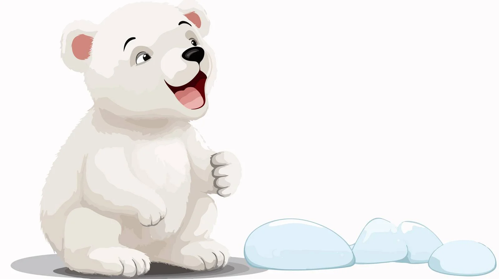 Speech Bubble Polar Bear Cartoon Illustration — free download from Dotvec