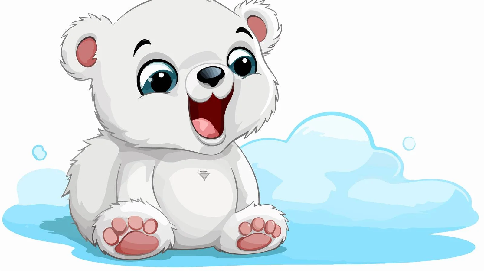 Polar Bear Cub with Speech Bubble — free download from Dotvec