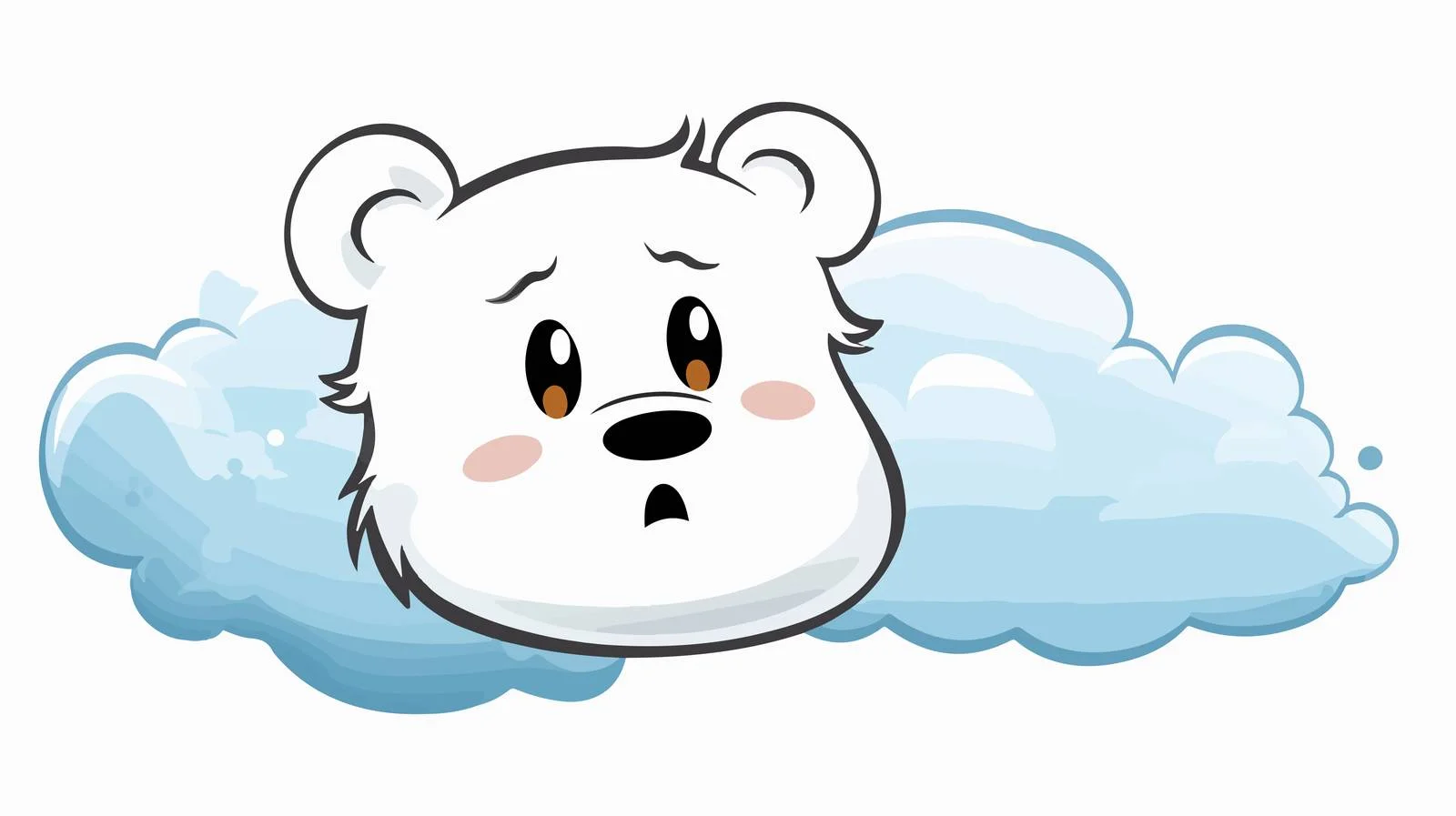 Polar Bear Thought Bubble Cartoon Illustration — free download from Dotvec