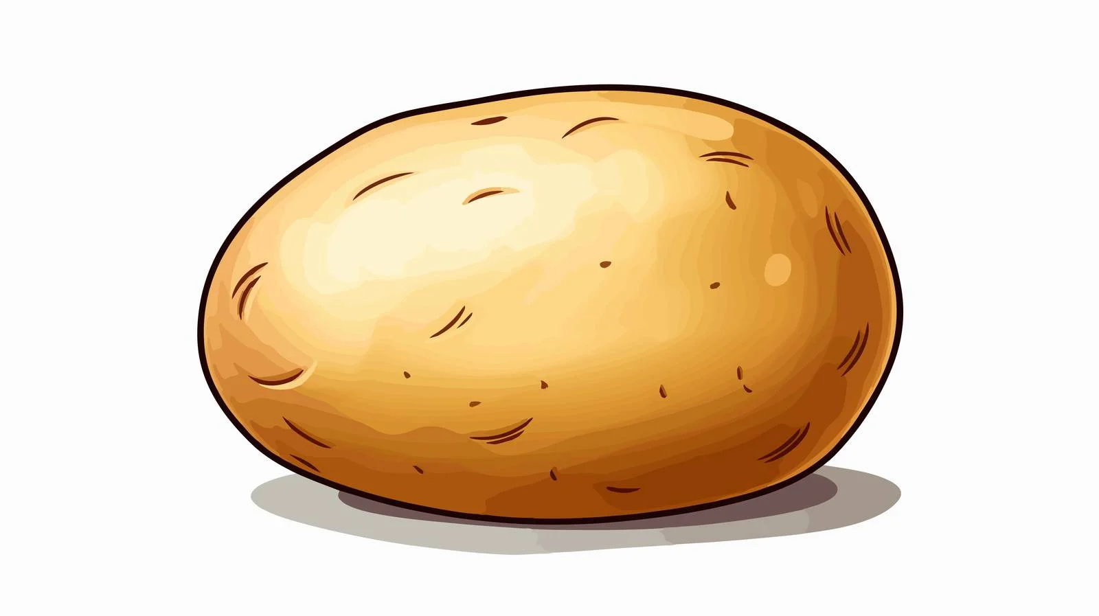 Cartoon Potato Stock Vector Illustration — free download from Dotvec