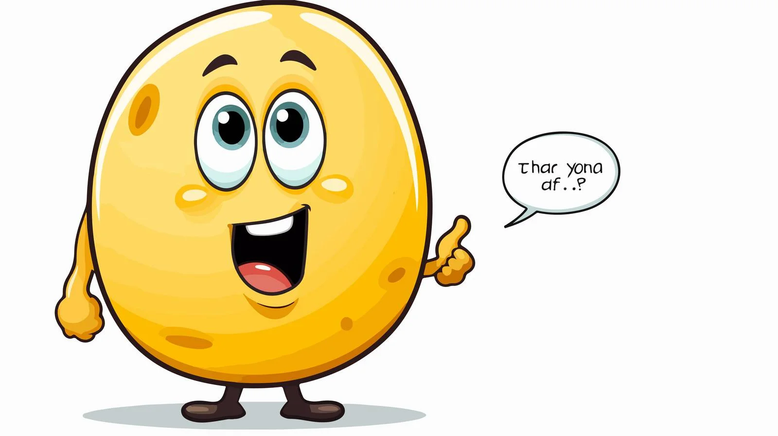Animated Potato with Speech Bubble — free download from Dotvec