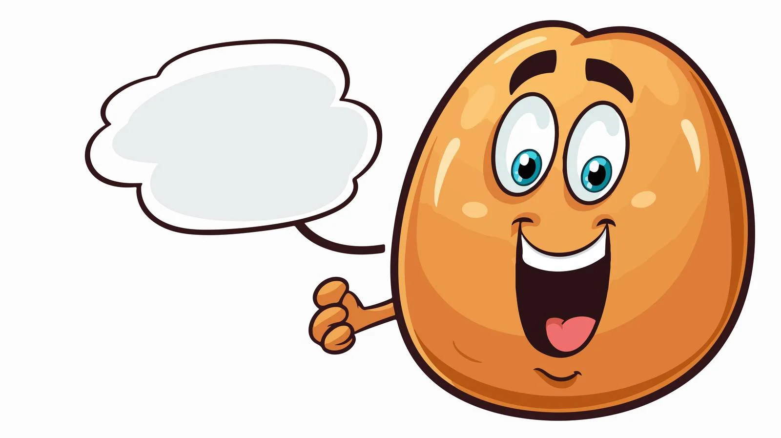 Potato Character Speech Bubble Vector Illustration — free download from Dotvec
