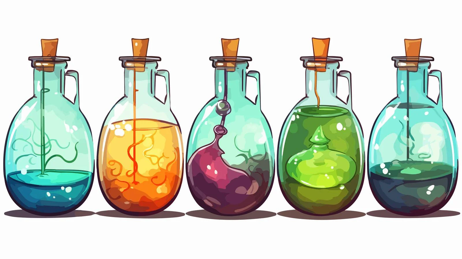 Cartoon Potion Vector Illustration – free elixir image from Dotvec