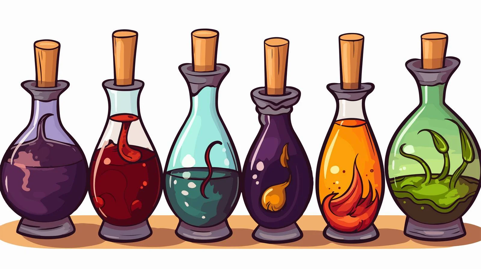 Cartoon Potion Vector Illustration – free elixir image from Dotvec