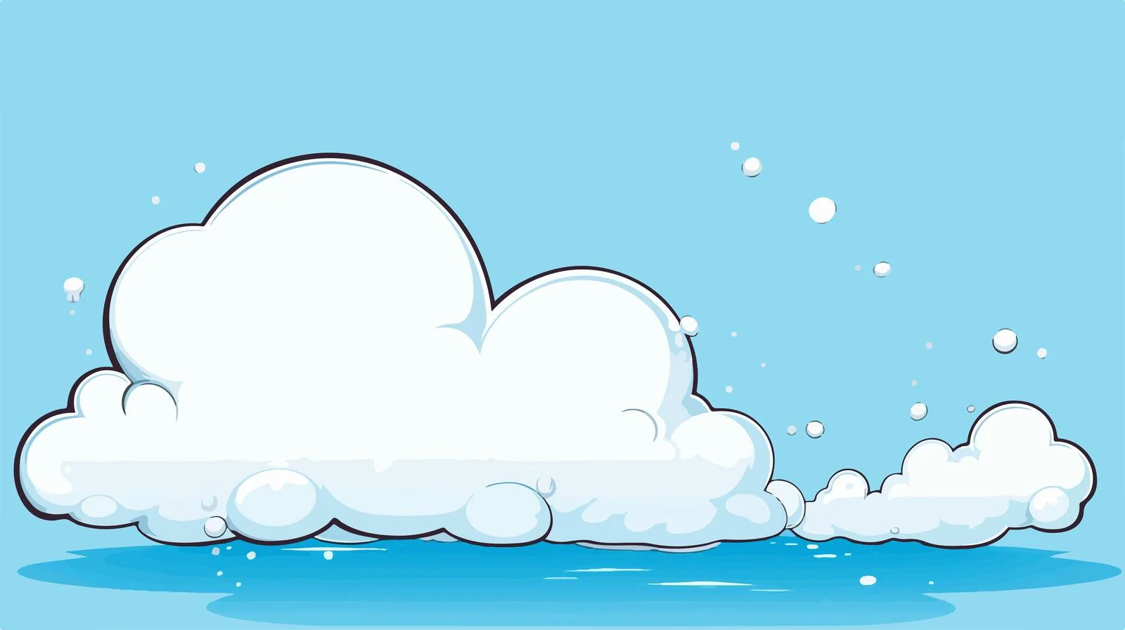 Animated Water Puddle with Speech Bubble — free download from Dotvec