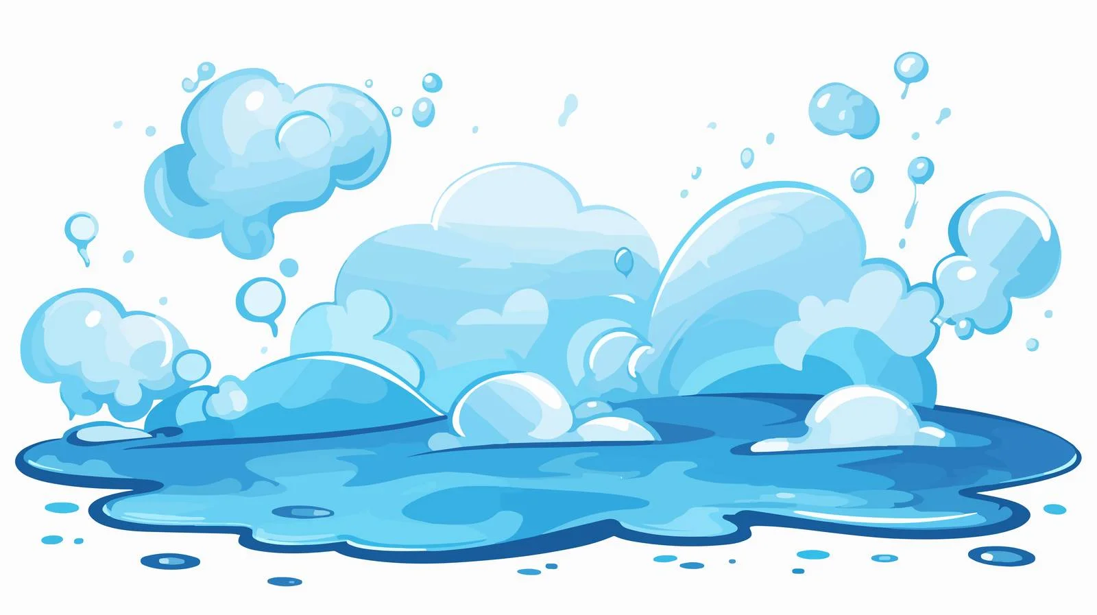 Cartoon Water Puddle with Speech Bubble — free download from Dotvec