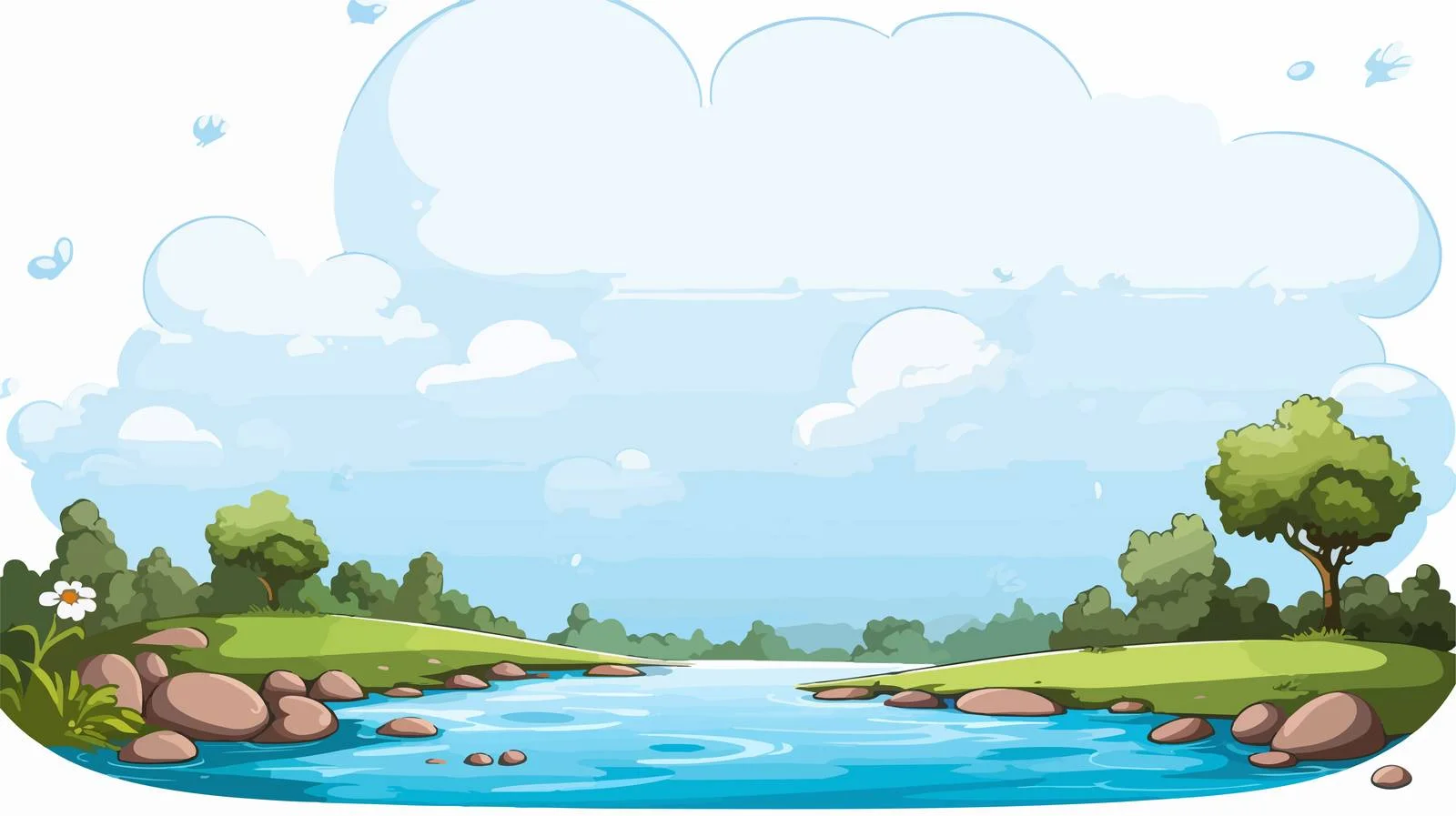 Whimsical Water Puddle with Speech Bubble — free download from Dotvec