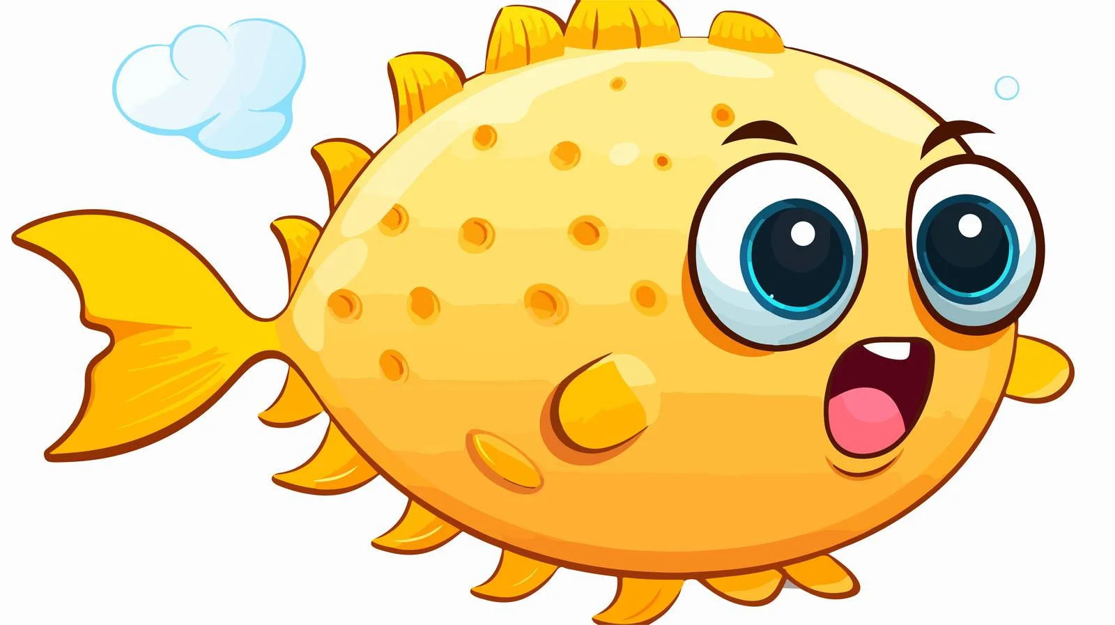 Puffer Fish Speech Bubble Vector Illustration — free download from Dotvec