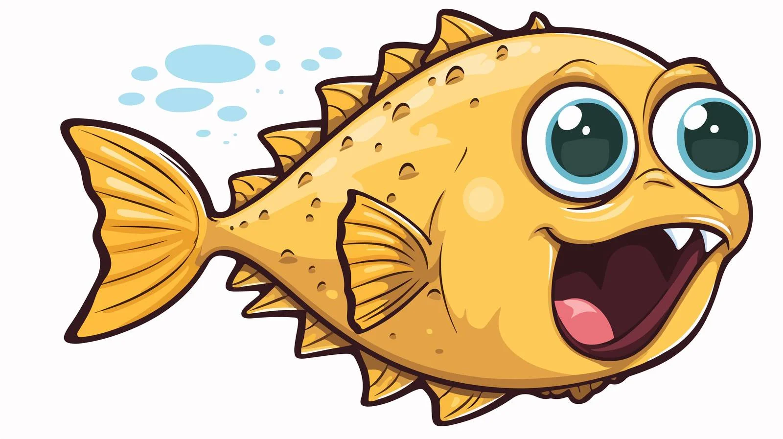 Whimsical Pufferfish Speech Bubble Design — free download from Dotvec