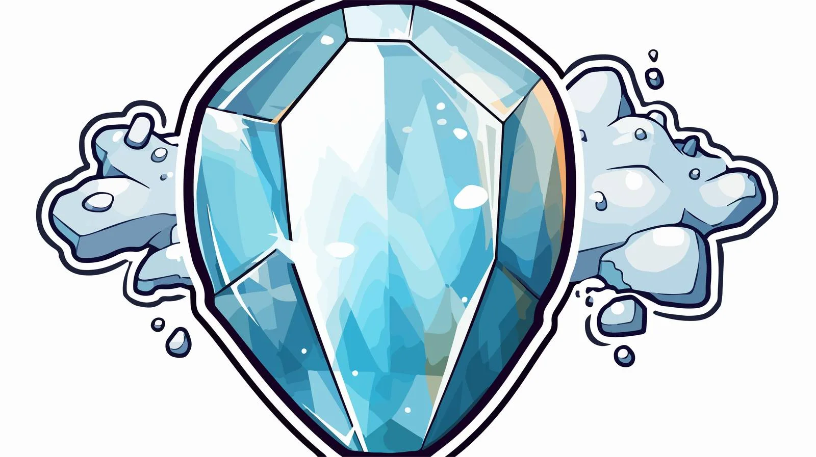 Crystal Thought Bubble Cartoon Print — free download from Dotvec