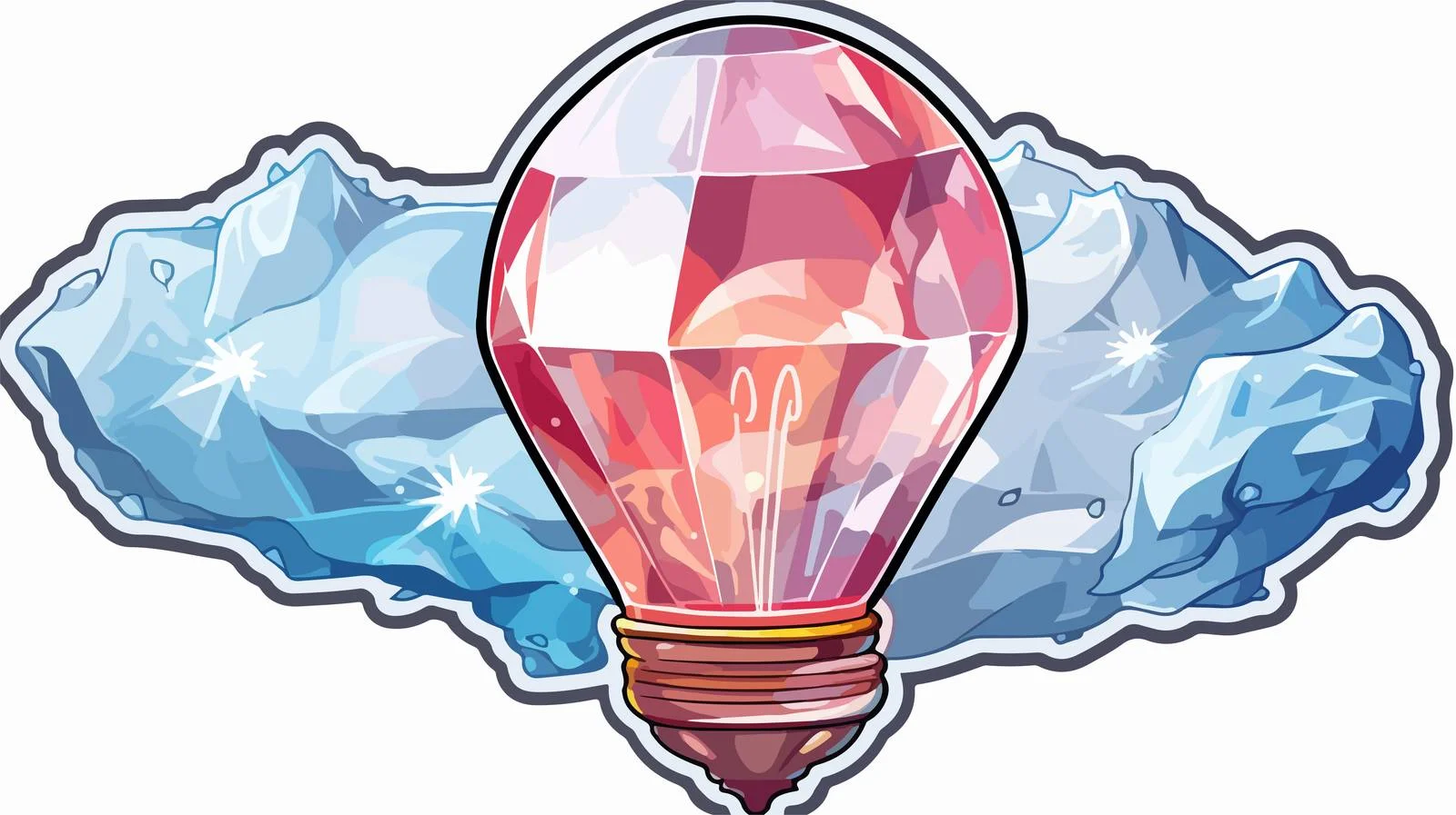 Quartz Crystal Thought Bubble Cartoon Illustration — free download from Dotvec