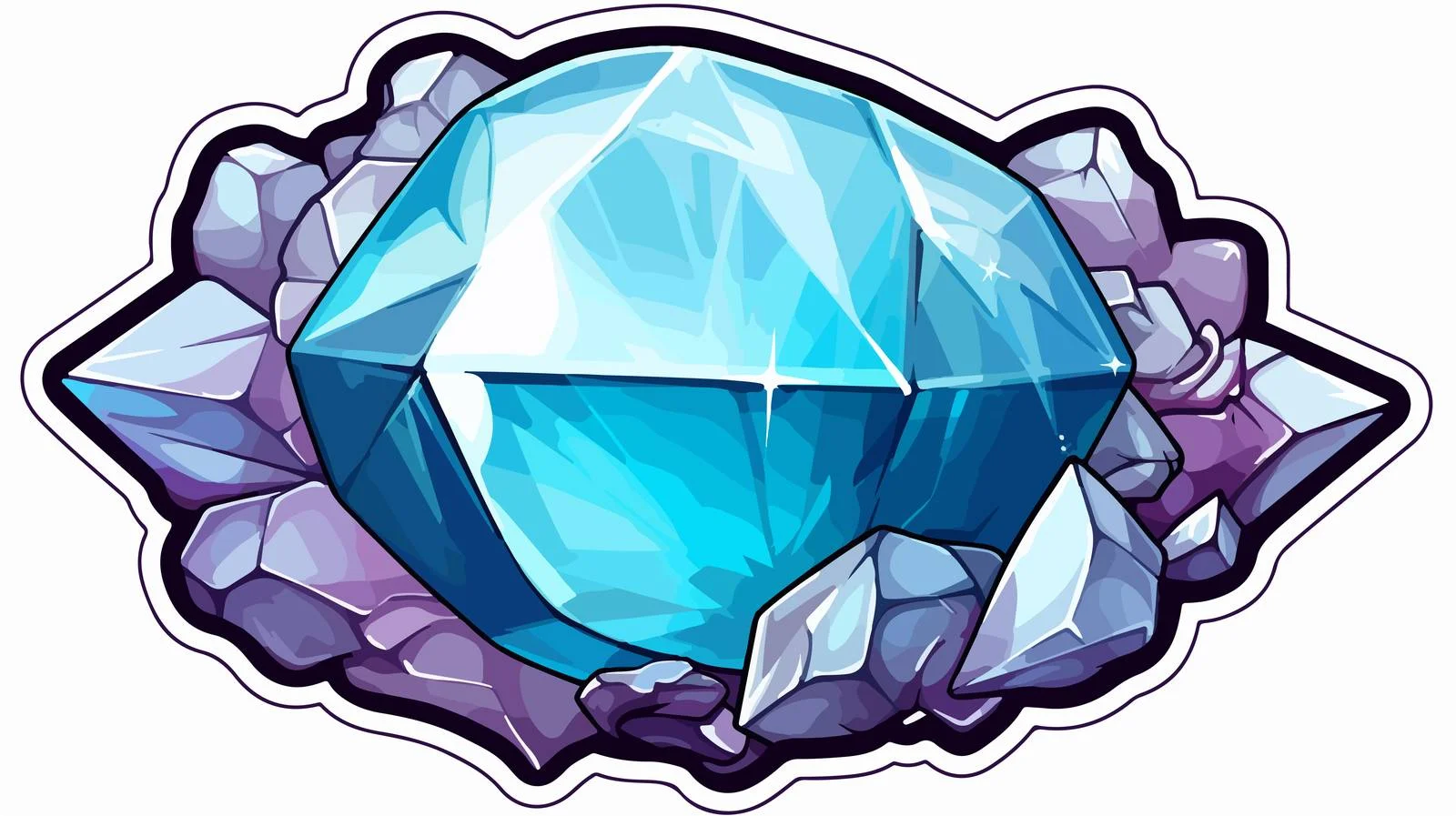 Quartz Crystal Thought Bubble Cartoon Print — free download from Dotvec