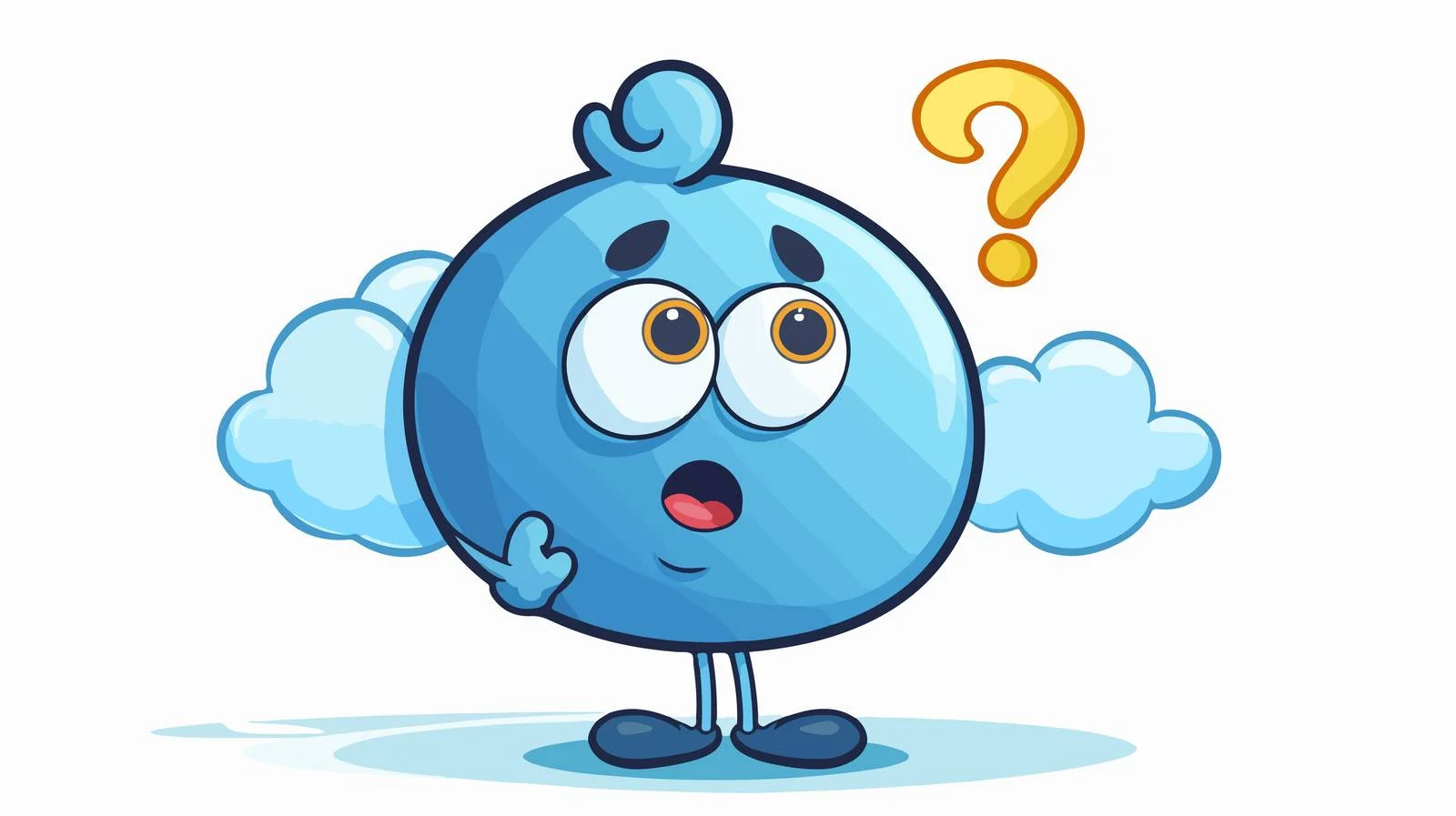 Curious Cartoon Question Mark Illustration — free download from Dotvec