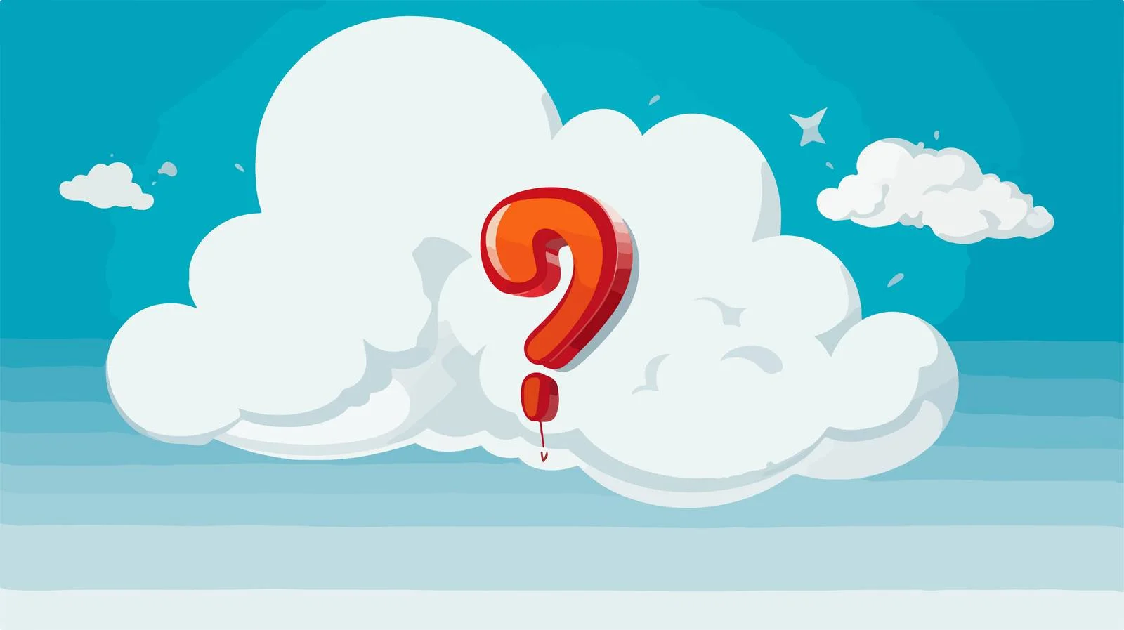 Cartoon Question Mark with Thought Bubble — free download from Dotvec