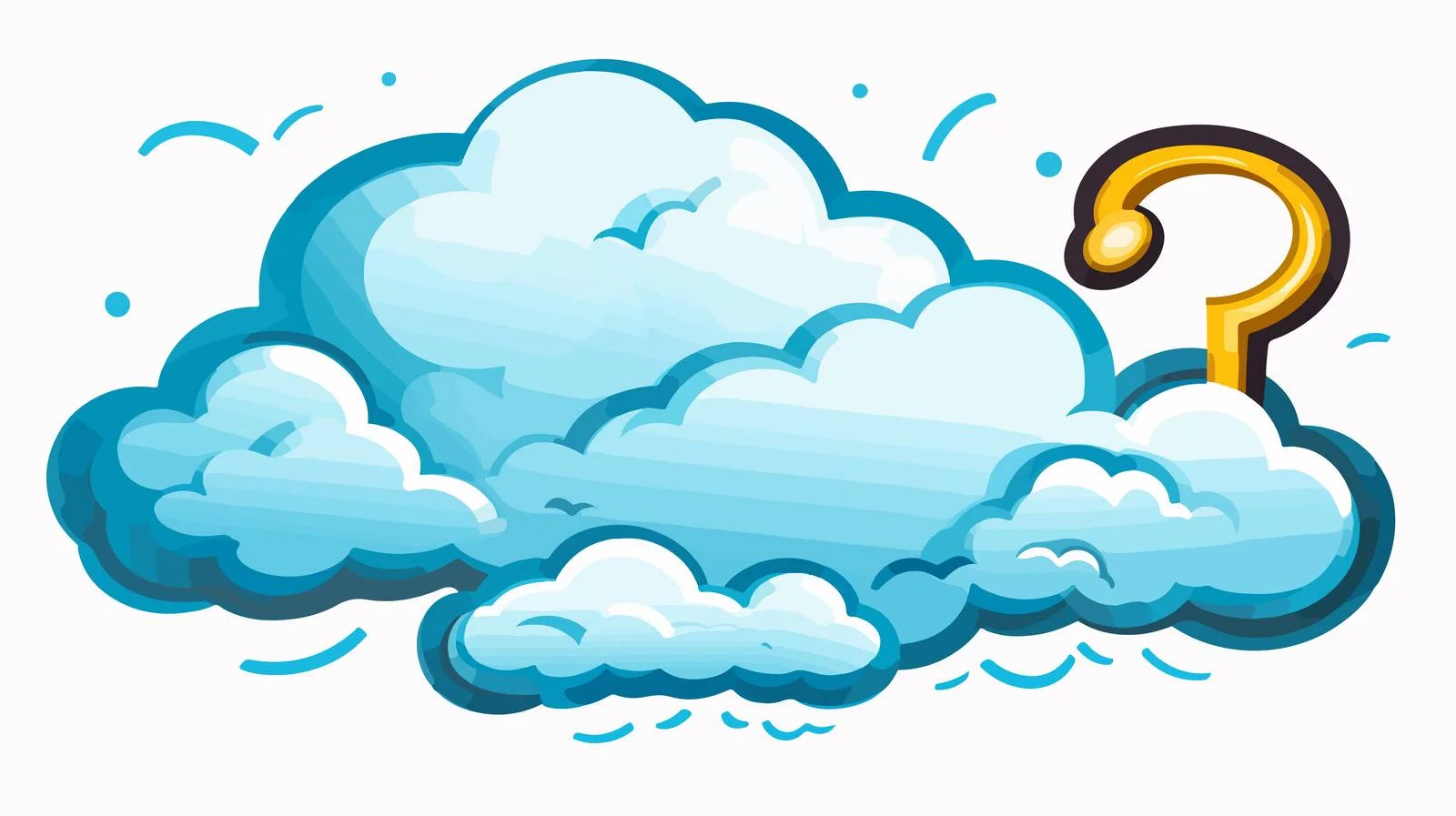 Cartoon Question Mark with Thought Bubble — free download from Dotvec