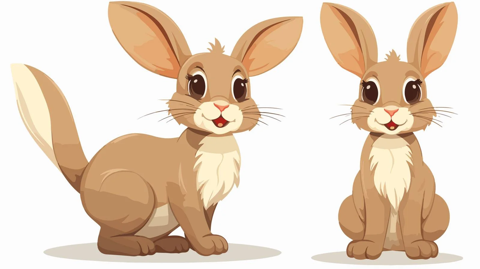 Cute Cartoon Rabbit Illustration — free download from Dotvec