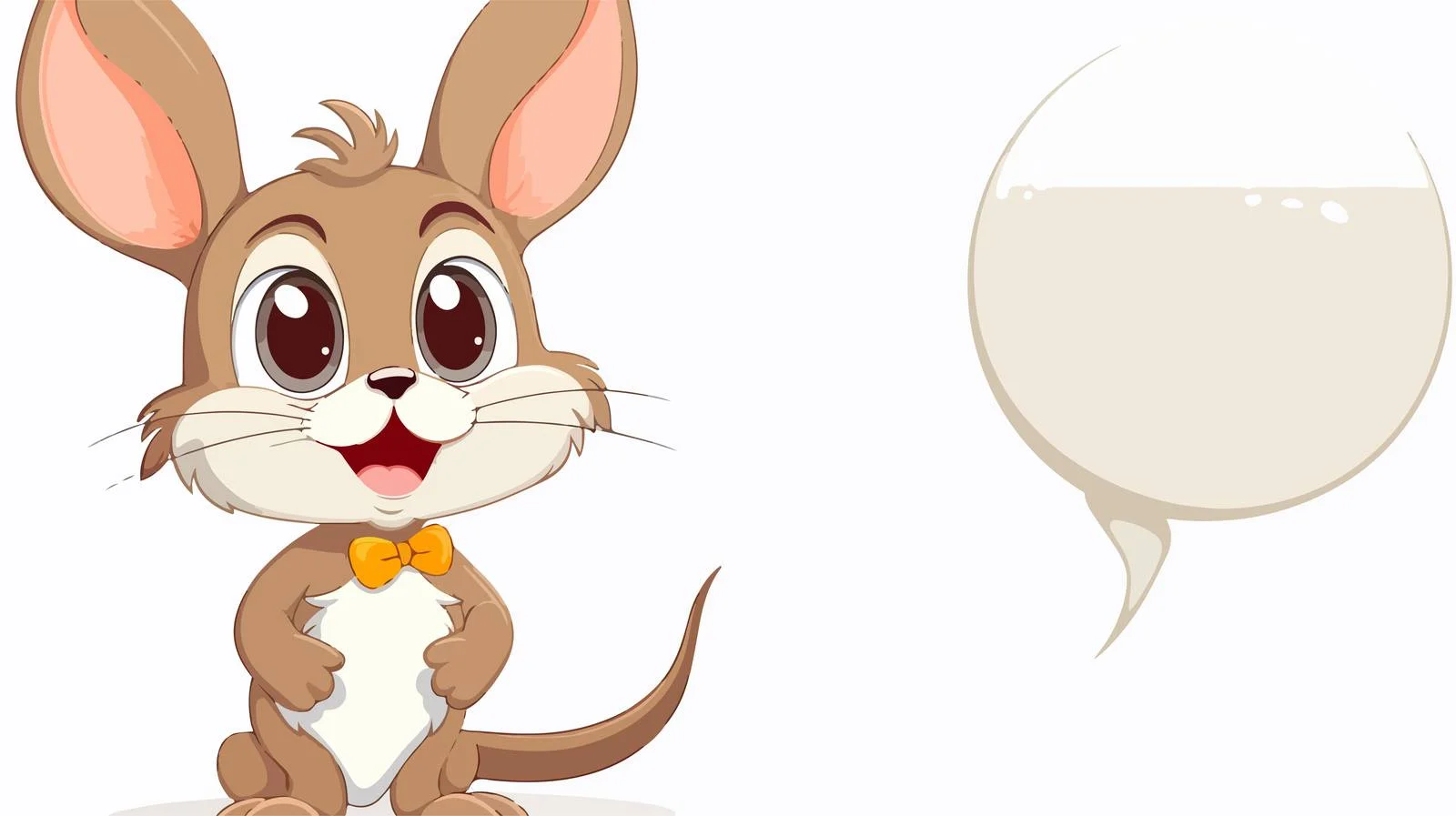 Playful Rabbit Speech Bubble Illustration — free download from Dotvec