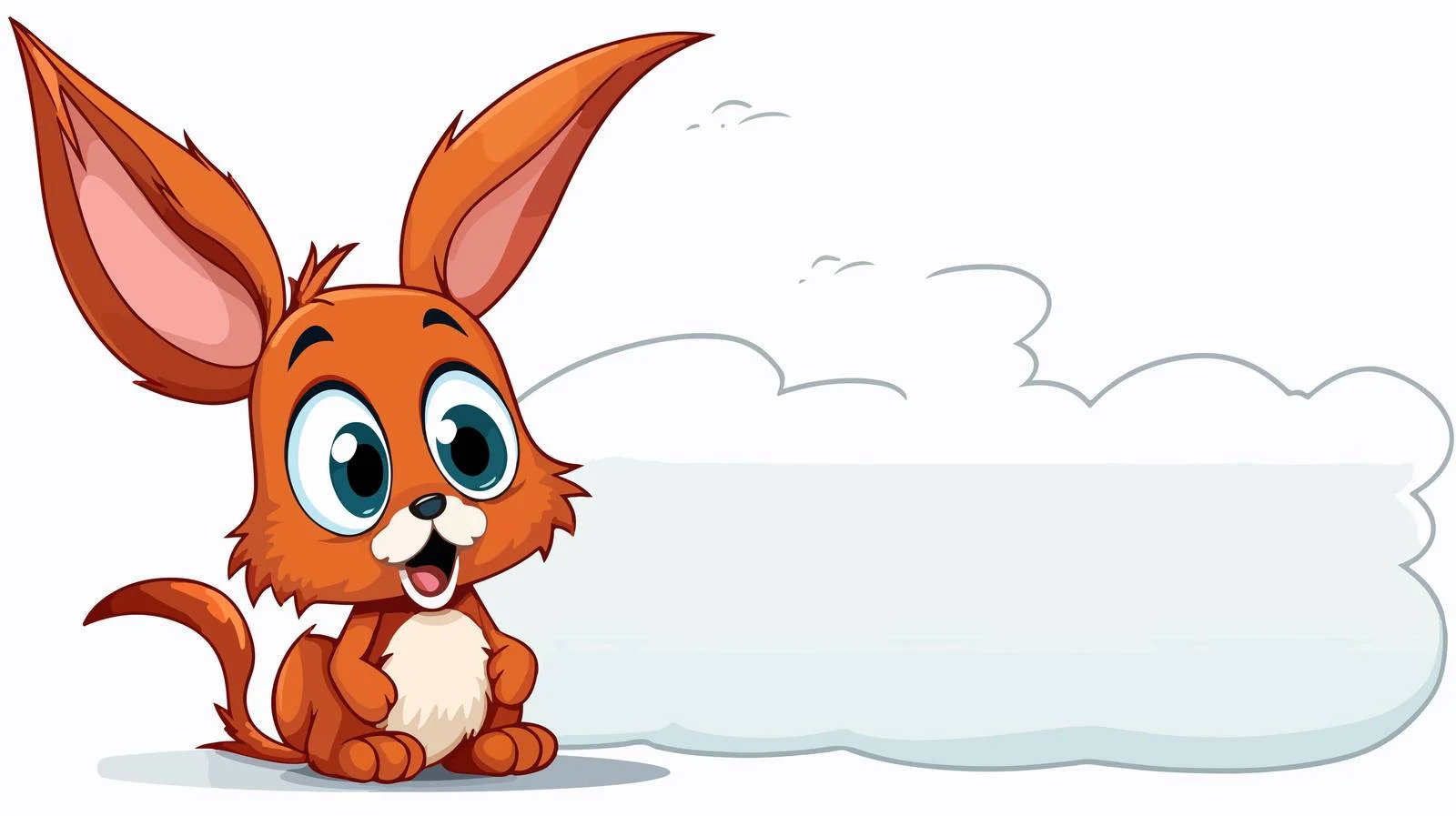 Cute Rabbit Speech Bubble Illustration — free download from Dotvec