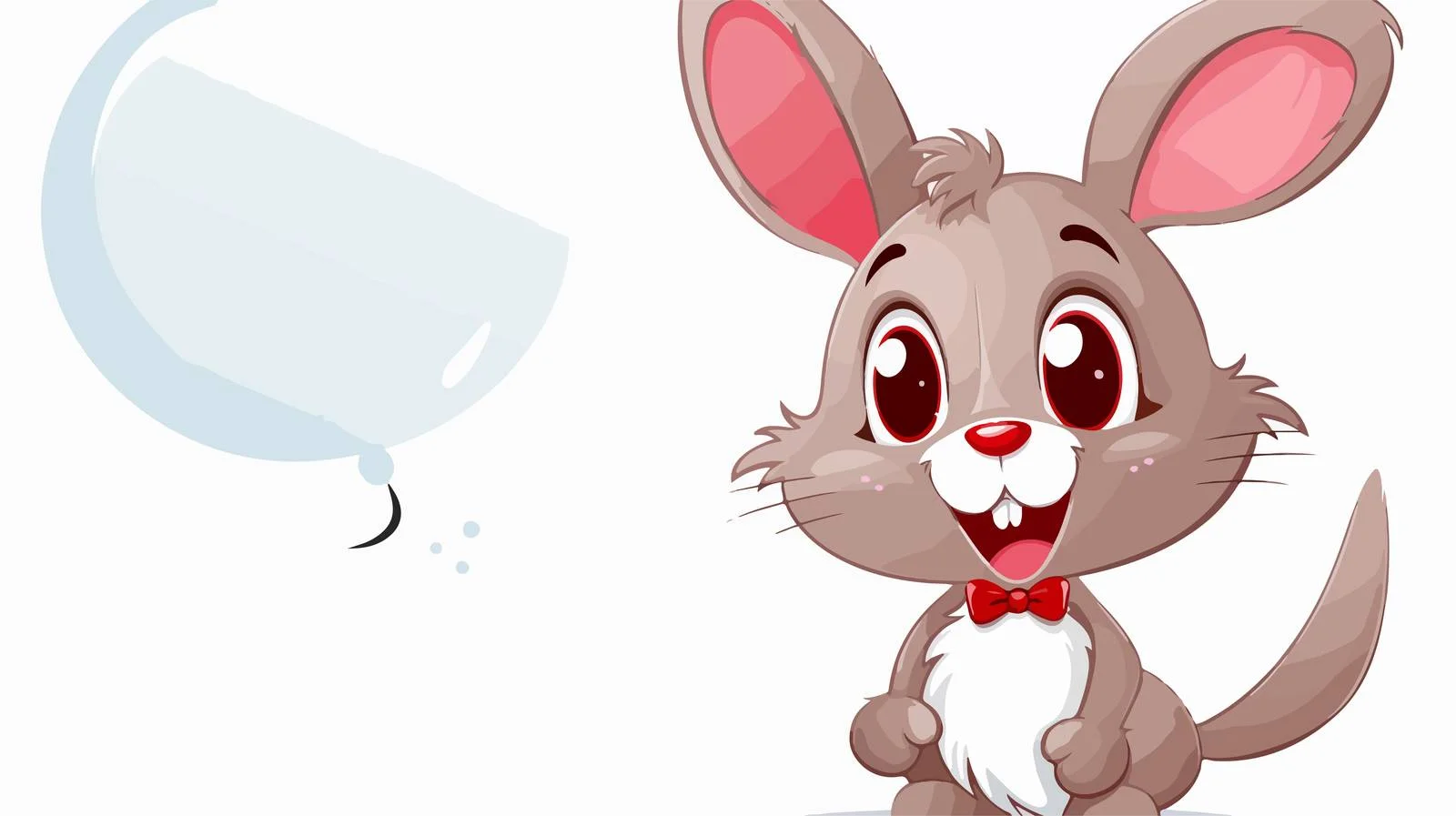 Cartoon Rabbit Speech Bubble Illustration — free download from Dotvec