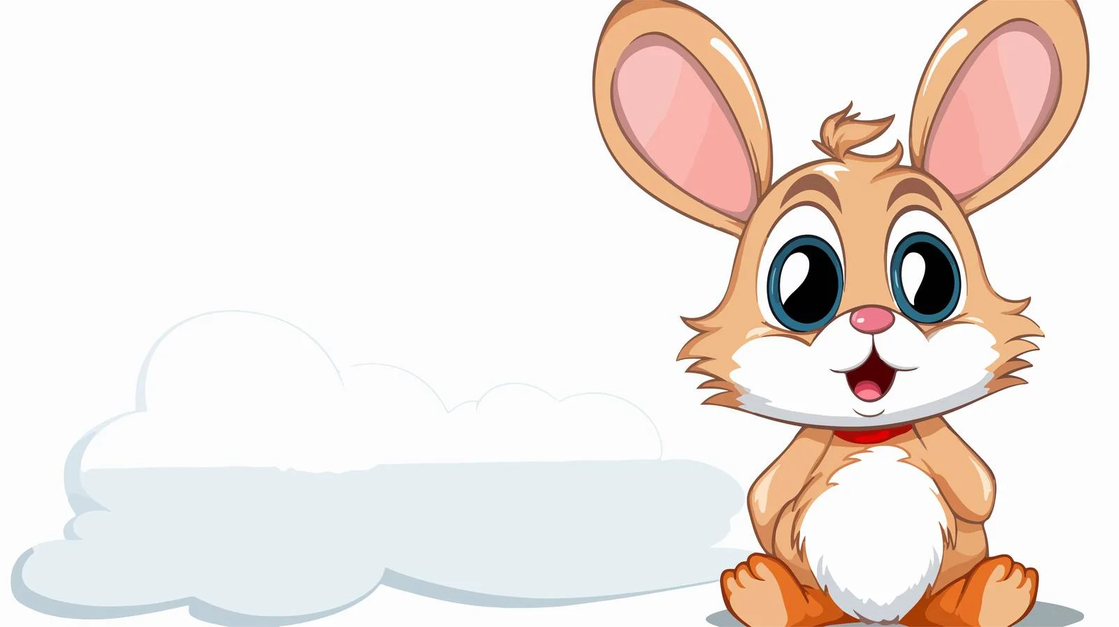 Cute Rabbit Speech Bubble Vector Illustration — free download from Dotvec