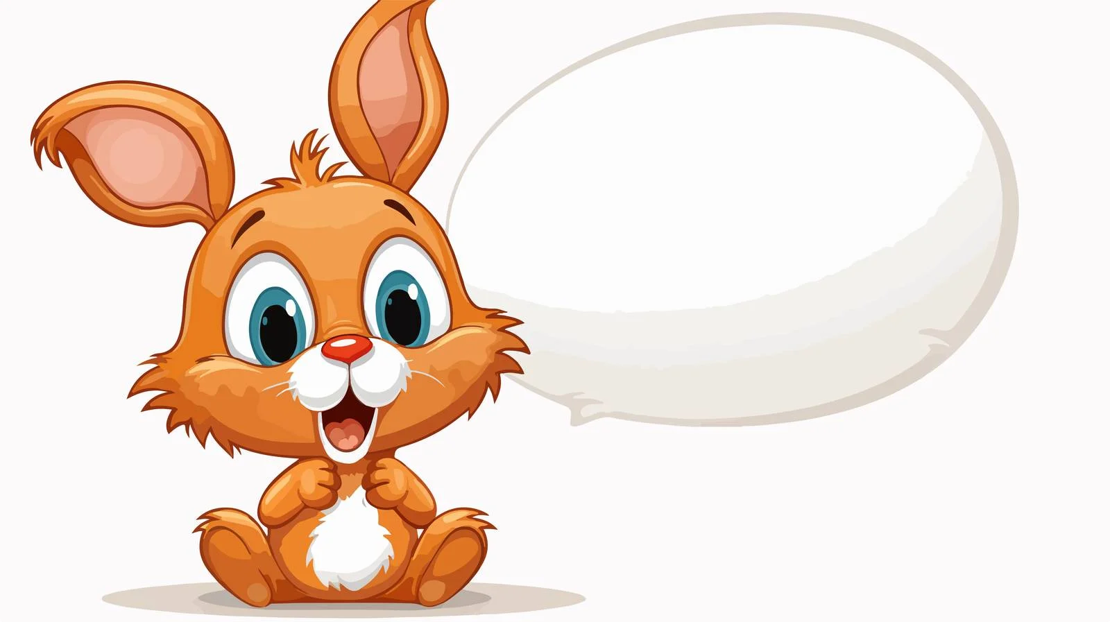 Cute Rabbit Speech Bubble Vector Illustration — free download from Dotvec