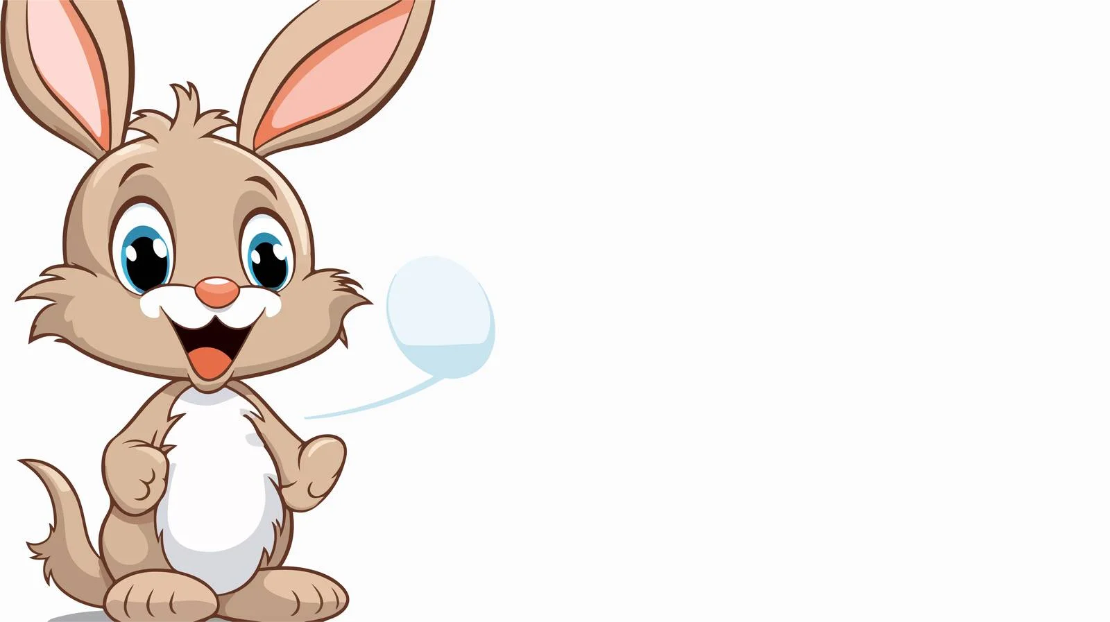 Cute Rabbit Speech Bubble Vector Illustration — free download from Dotvec