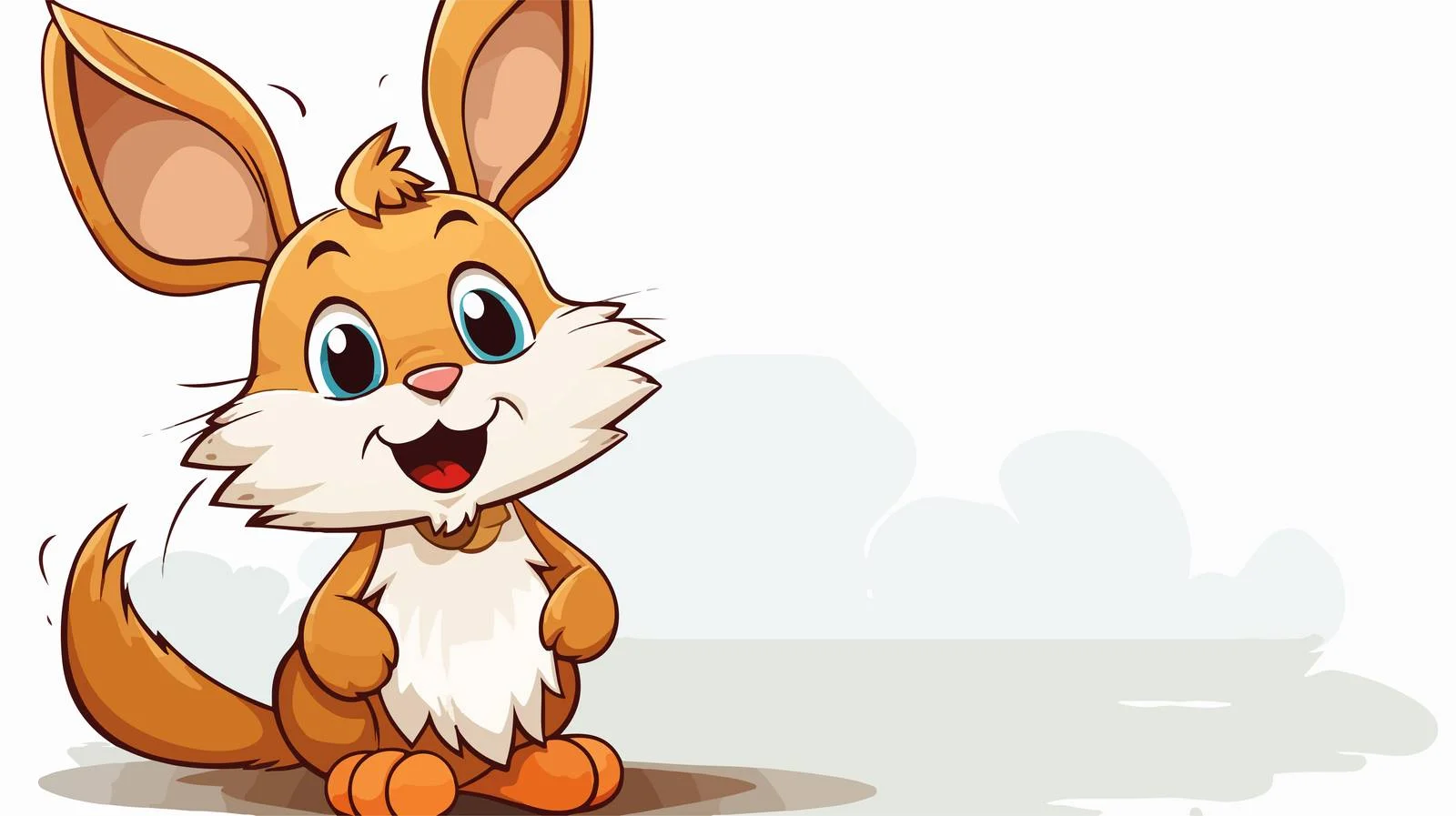 Cute Retro Rabbit Speech Bubble Cartoon — free download from Dotvec