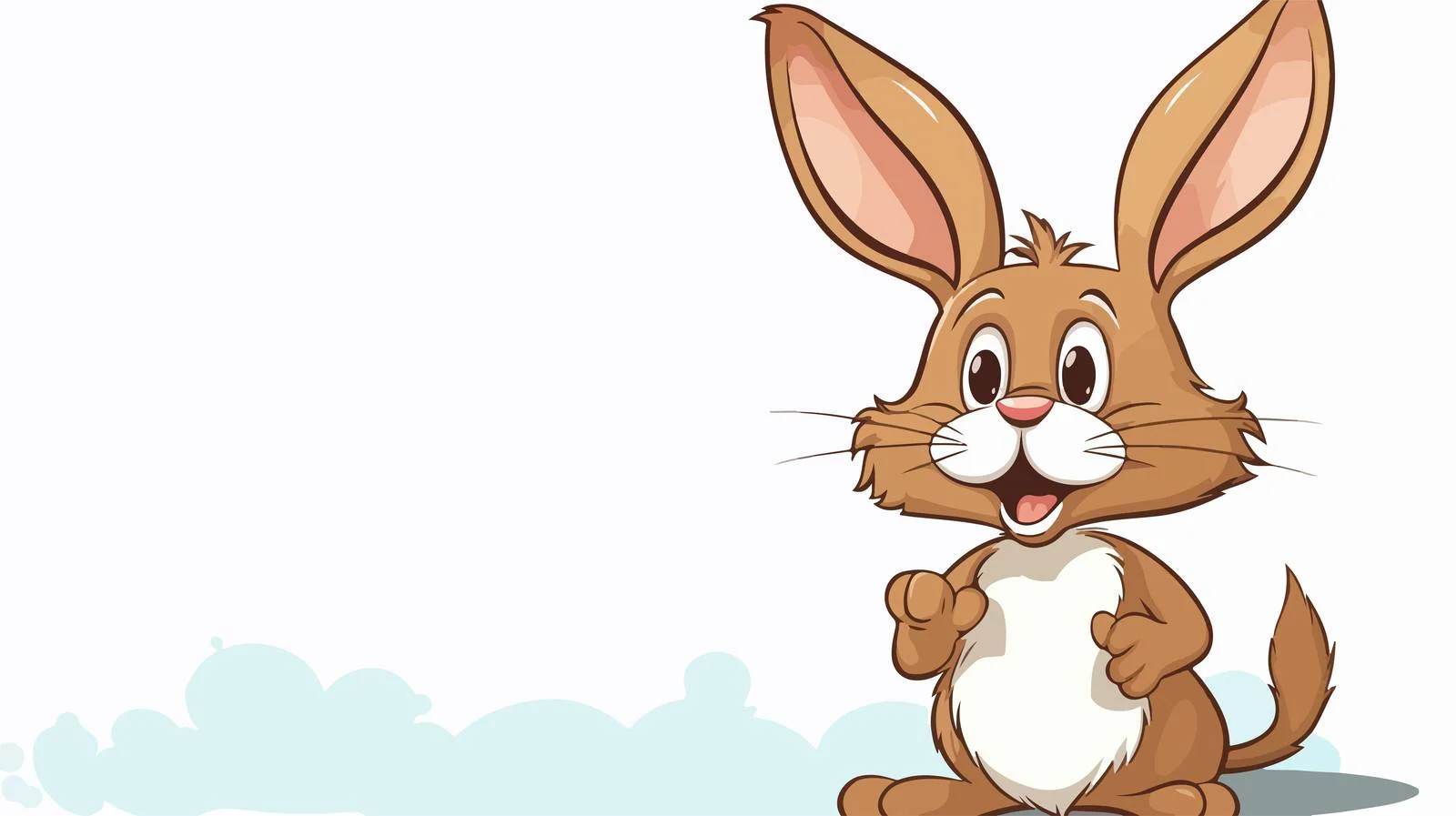 Retro Cartoon Rabbit with Speech Bubble — free download from Dotvec