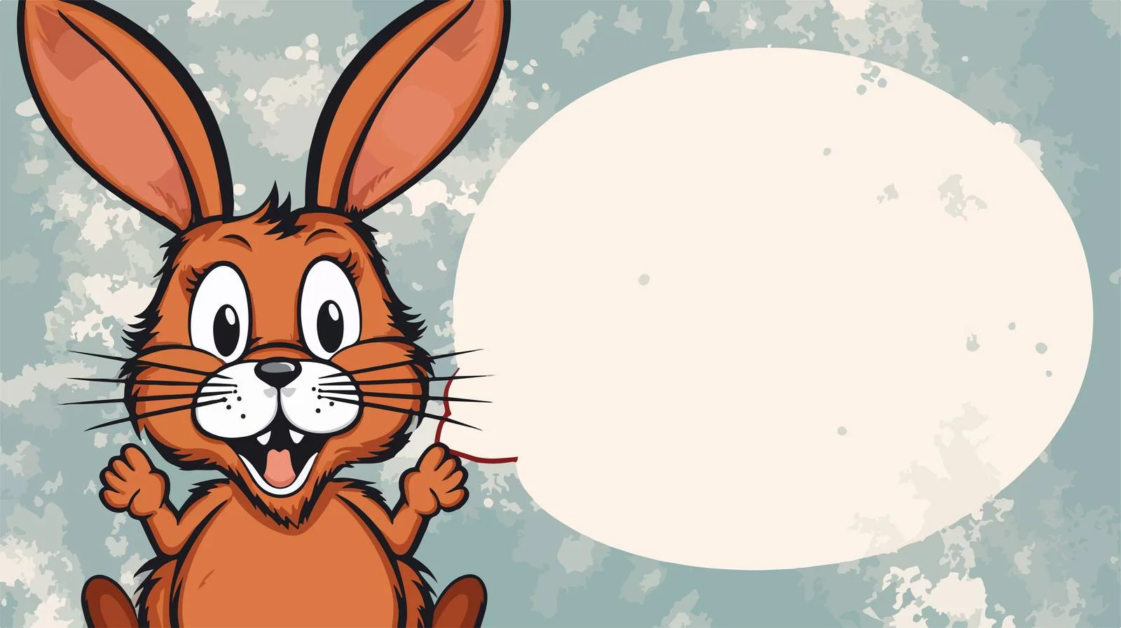 Cartoon Rabbit with Speech Bubble — free download from Dotvec