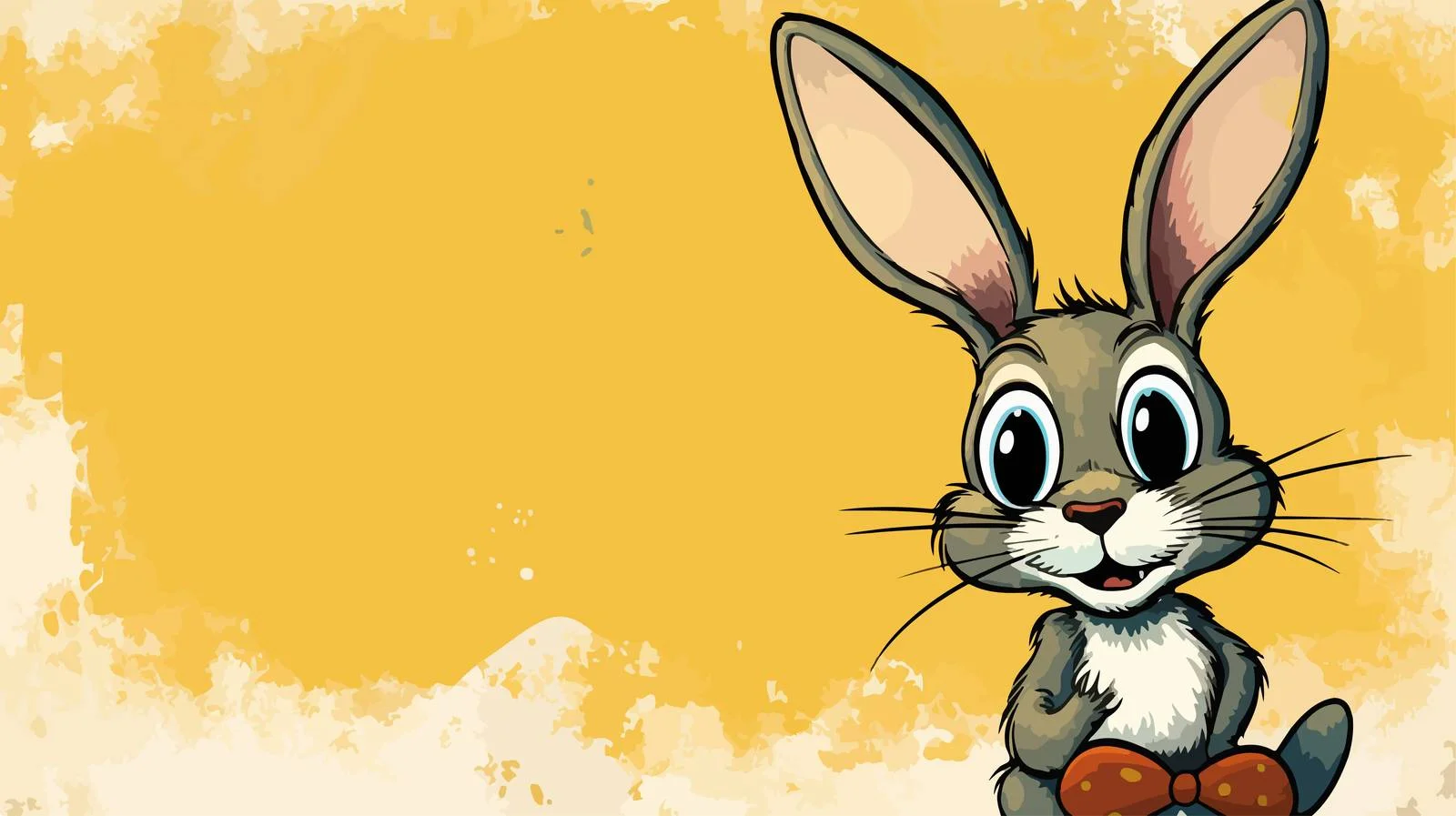 Charming Rabbit Speech Bubble Retro Illustration — free download from Dotvec