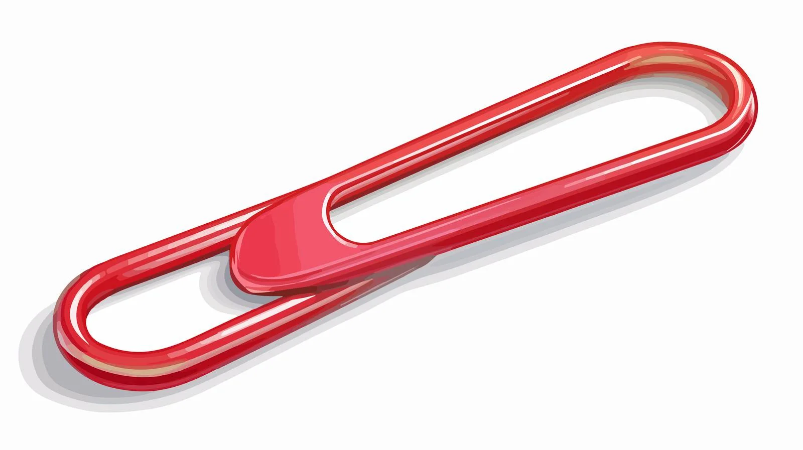 Vibrant Red Paperclip Vector Illustration — free download from Dotvec