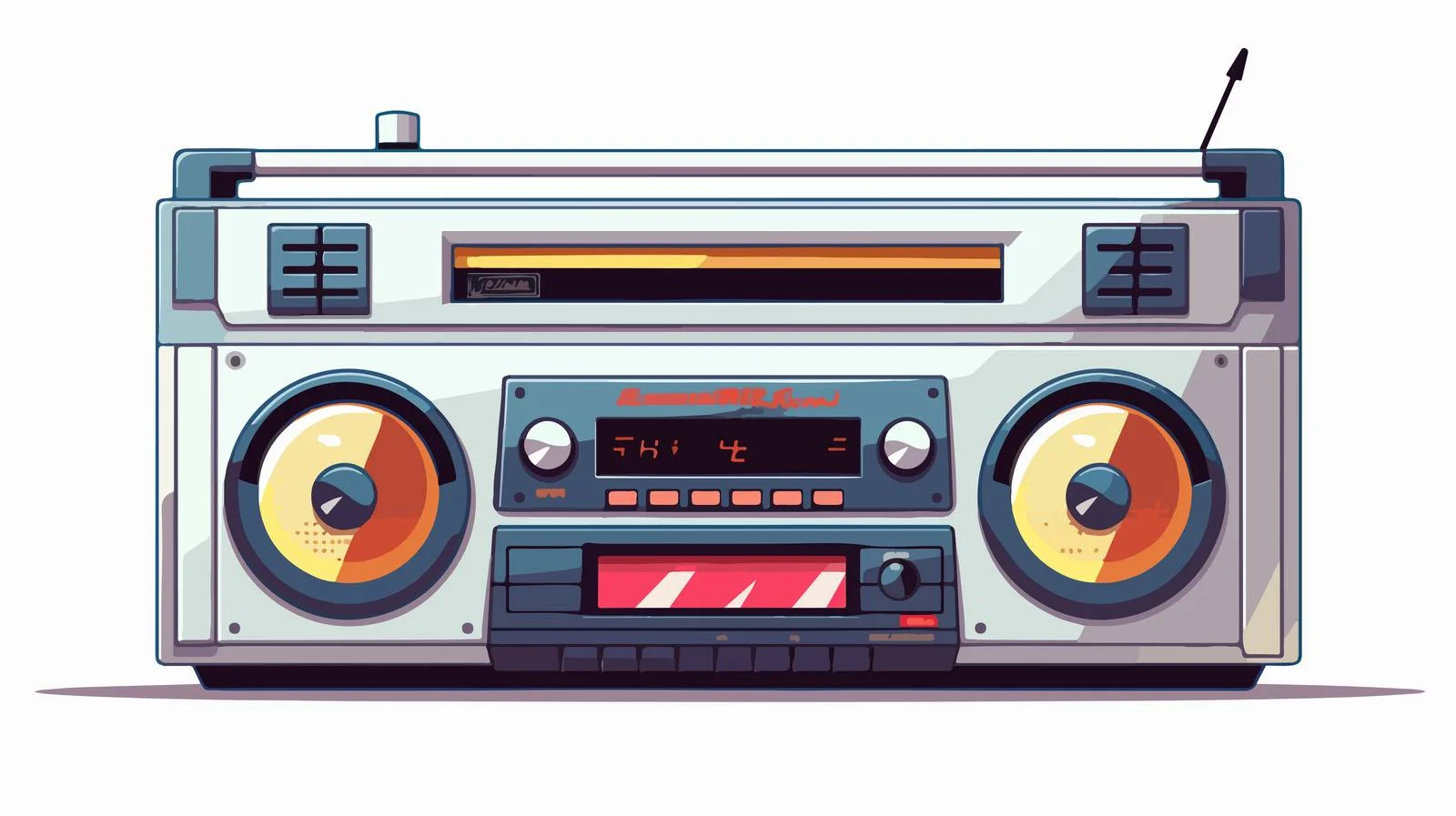 Vintage Cassette Tape Player Illustration — free download from Dotvec