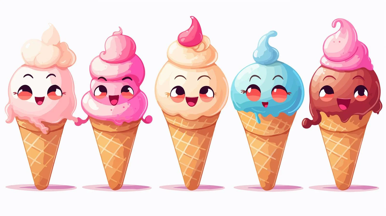 Retro Ice Cream Cone Character Illustration — free download from Dotvec