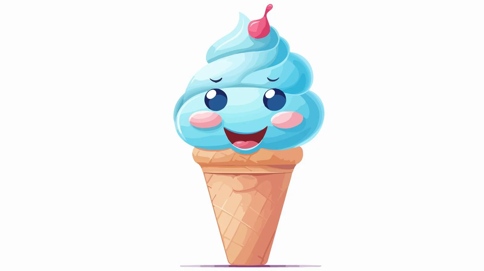Retro Ice Cream Cone Character Illustration — free download from Dotvec