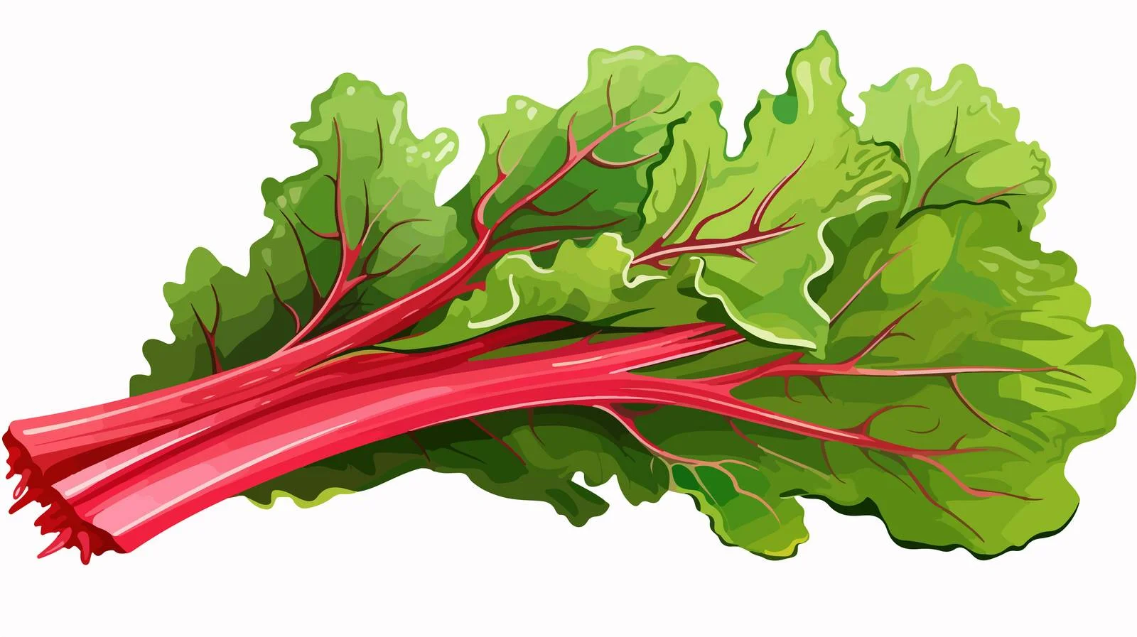 Colorful Rhubarb Cartoon Illustration — free download from Dotvec