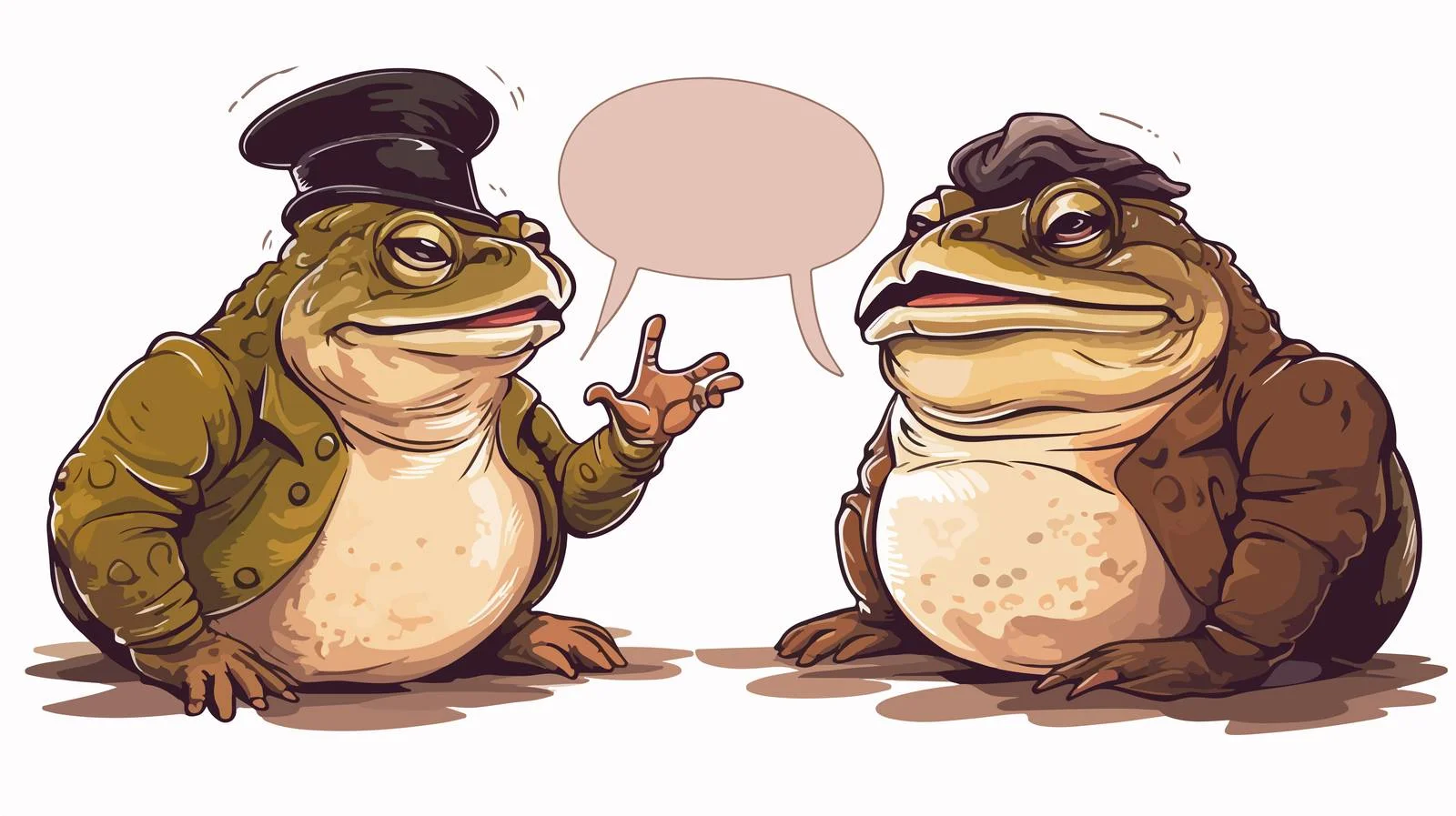 Wealthy Toad Speech Bubble Character — free download from Dotvec
