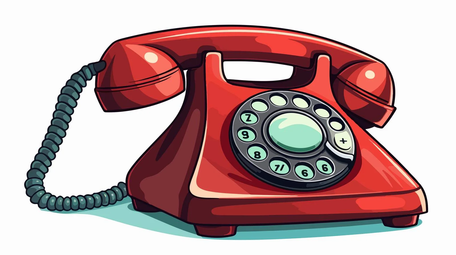 Illustration of Ringing Telephone — free download from Dotvec