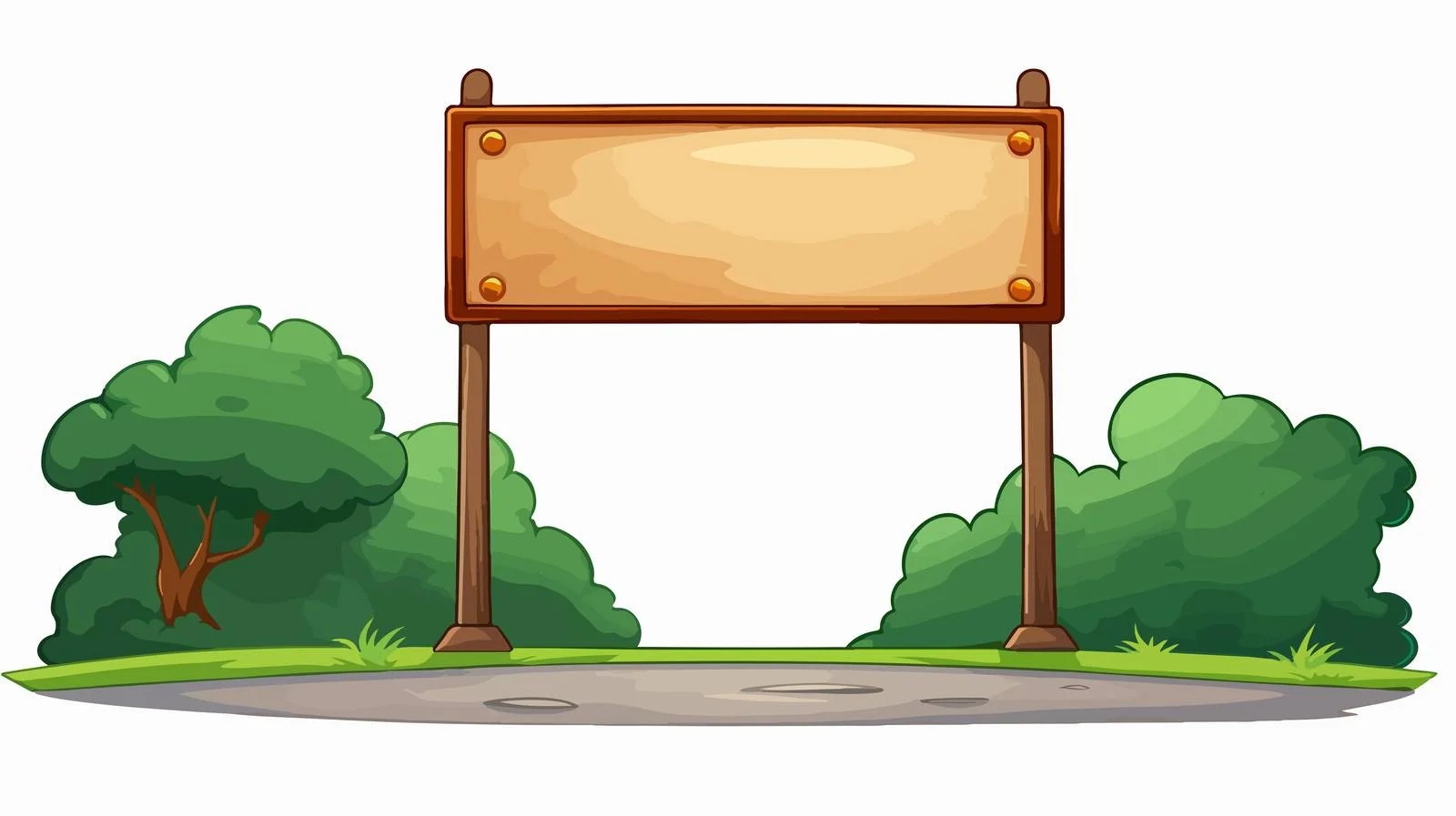 Cartoon Road Sign Illustration — free download from Dotvec