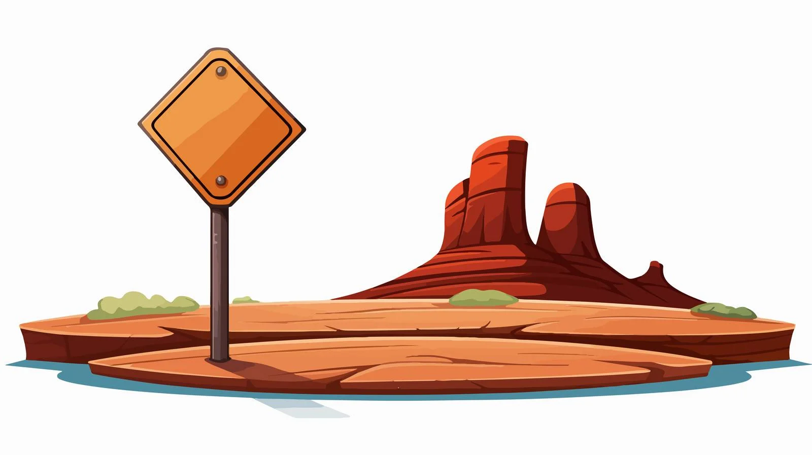 Cartoon Road Signs Vector Illustration — free download from Dotvec