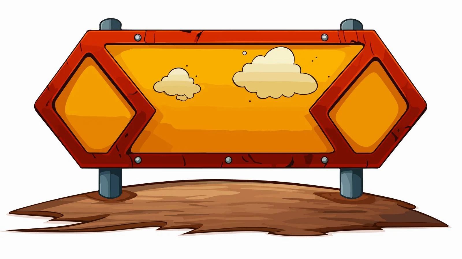 Cartoon Road Sign Vector Illustration — free download from Dotvec