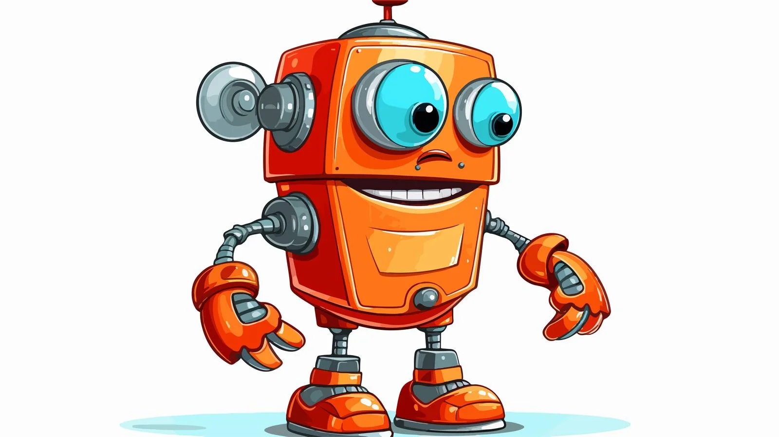 Cartoon Robot Illustration — free download from Dotvec