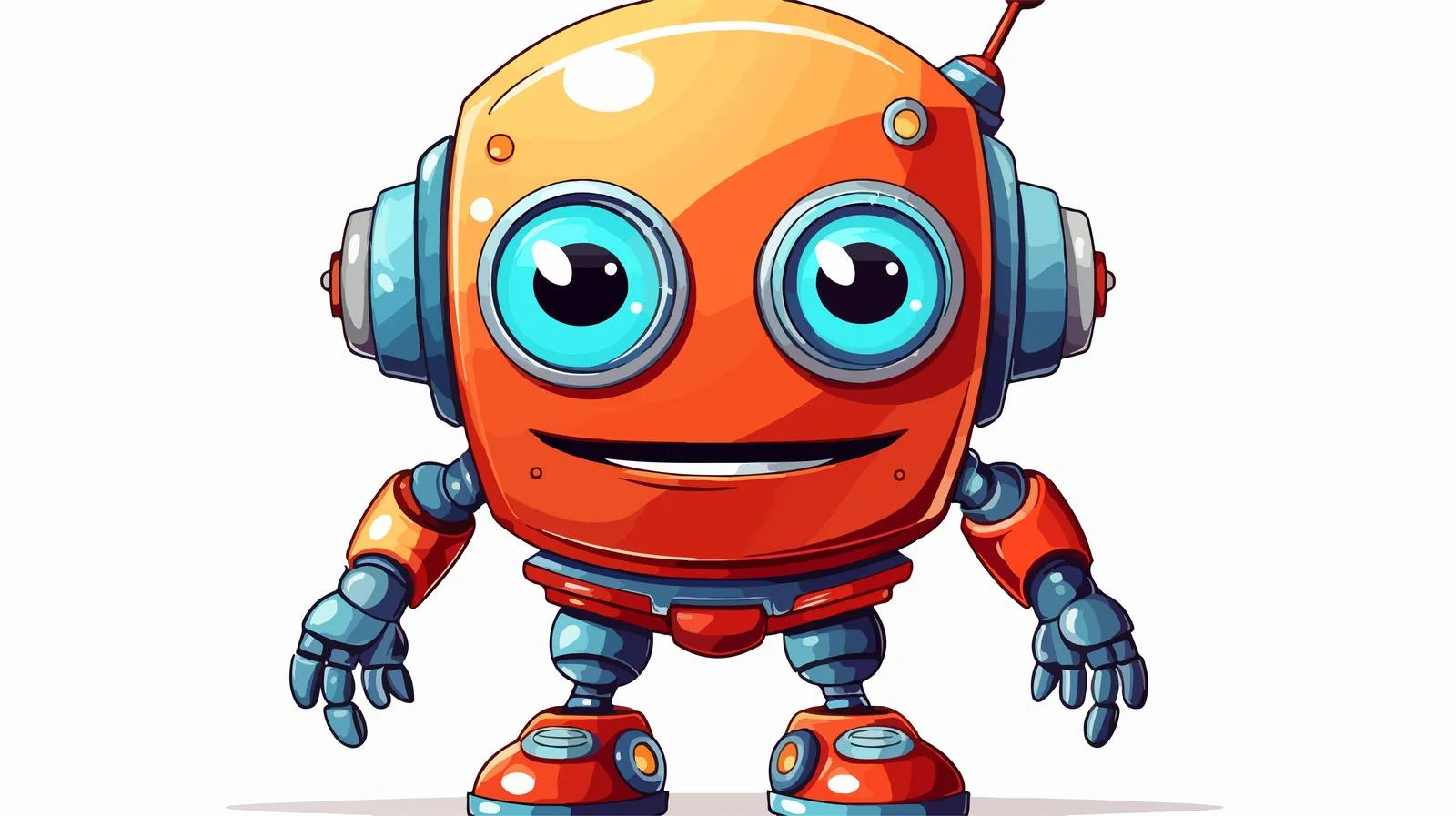 Cartoon Robot Vector Illustration — free download from Dotvec