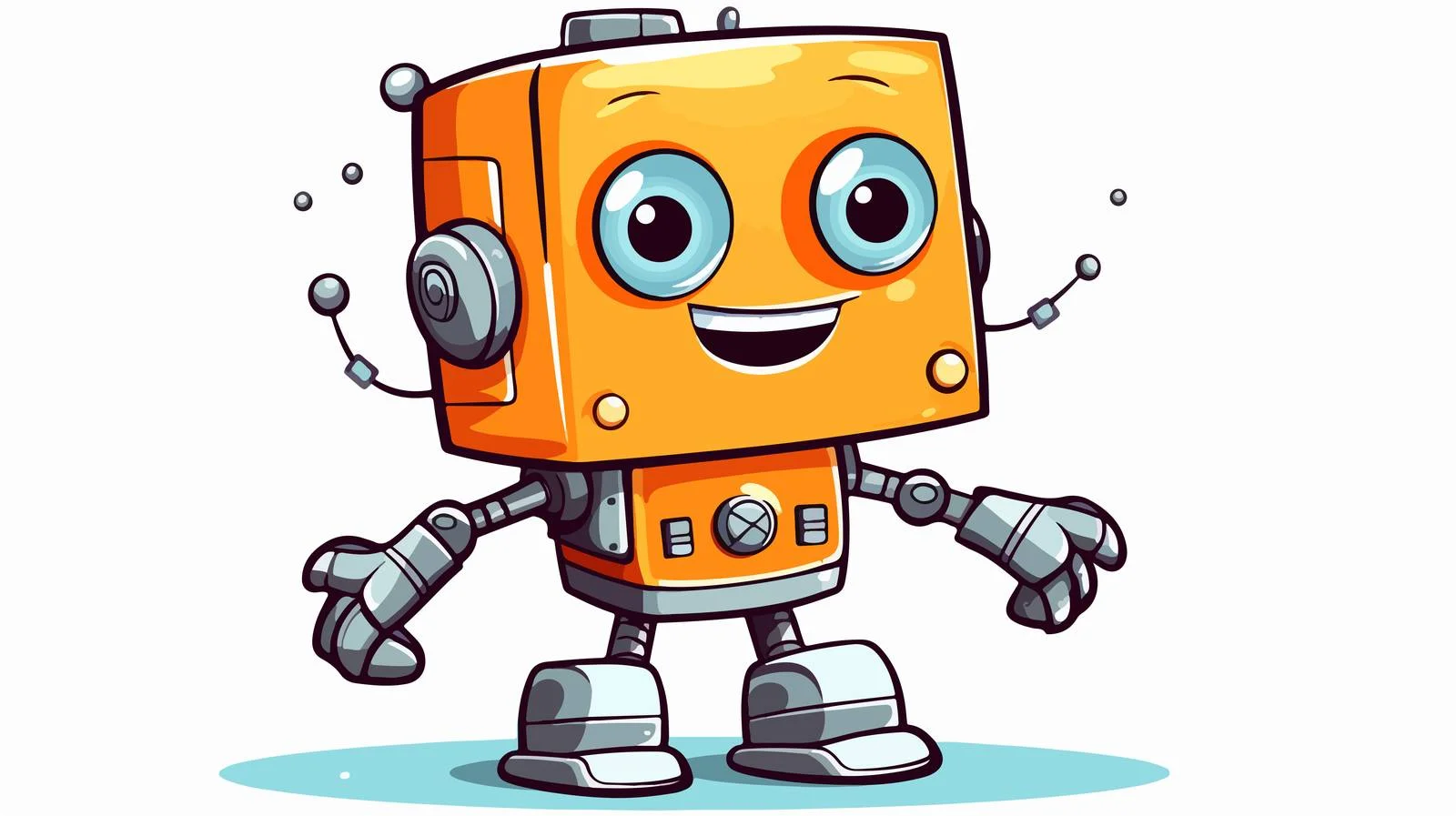Cartoon Robot Stock Illustration — free download from Dotvec
