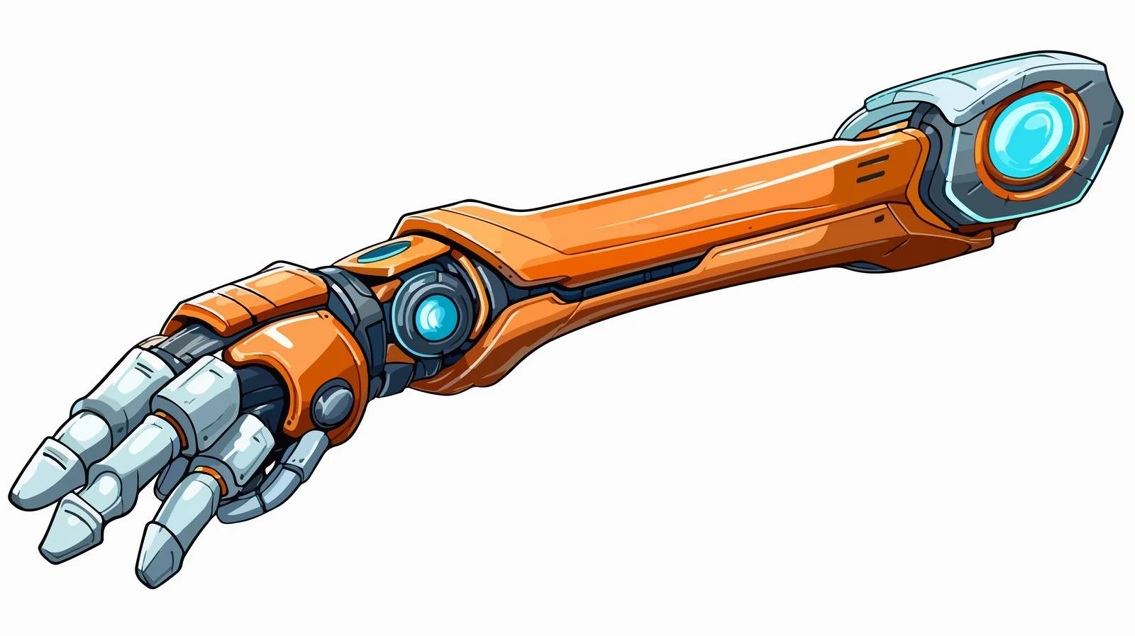 Cartoon Robot Arm Vector Illustration — free download from Dotvec