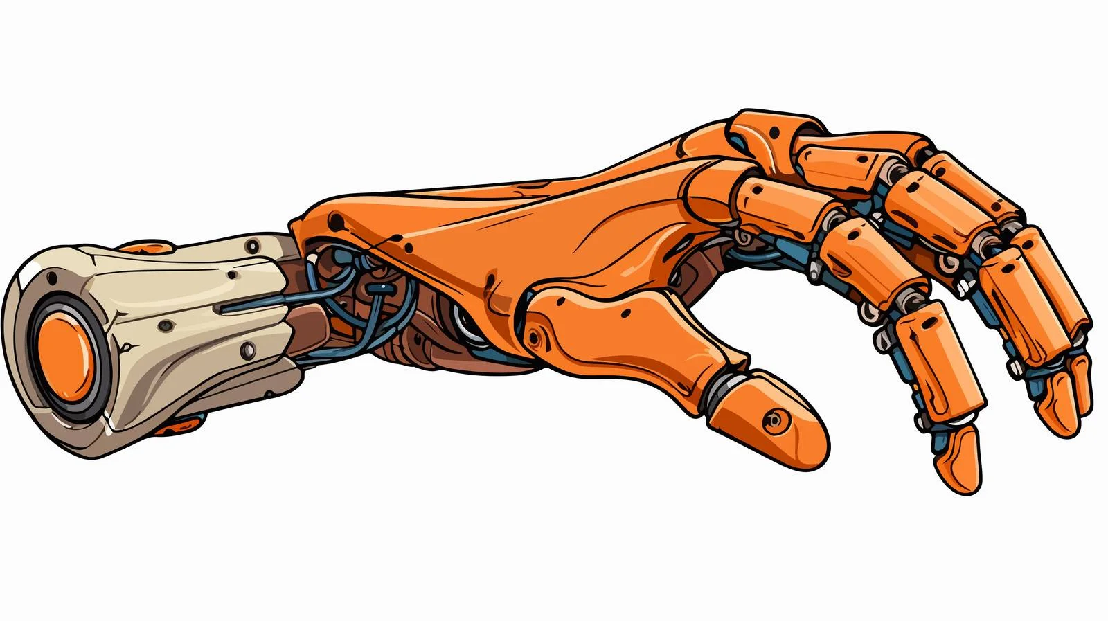 Robotic Arm Vector Illustration — free download from Dotvec