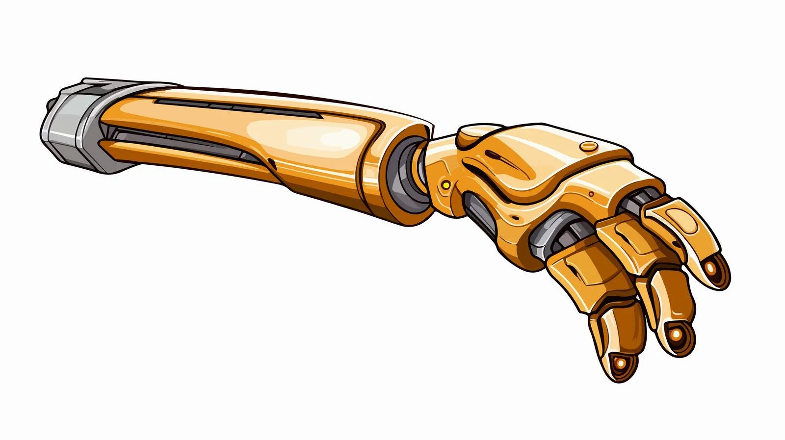 Cartoon Robot Arm Vector Illustration — free download from Dotvec