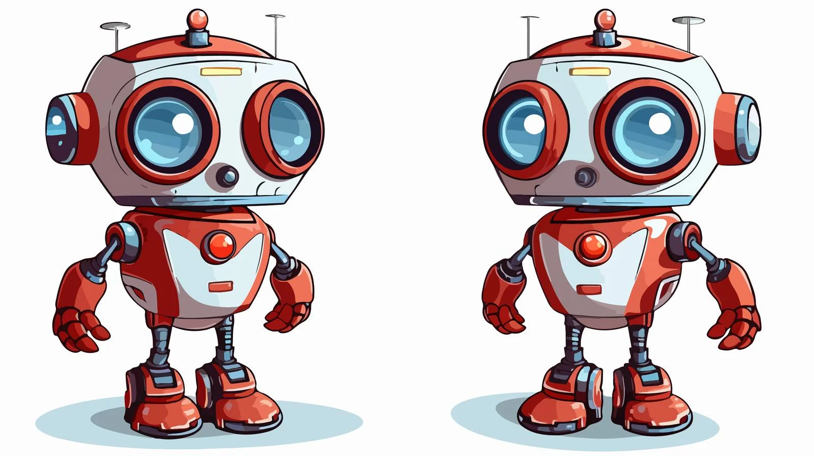 Cartoon Robot Impersonating Human Vector Illustration — free download from Dotvec